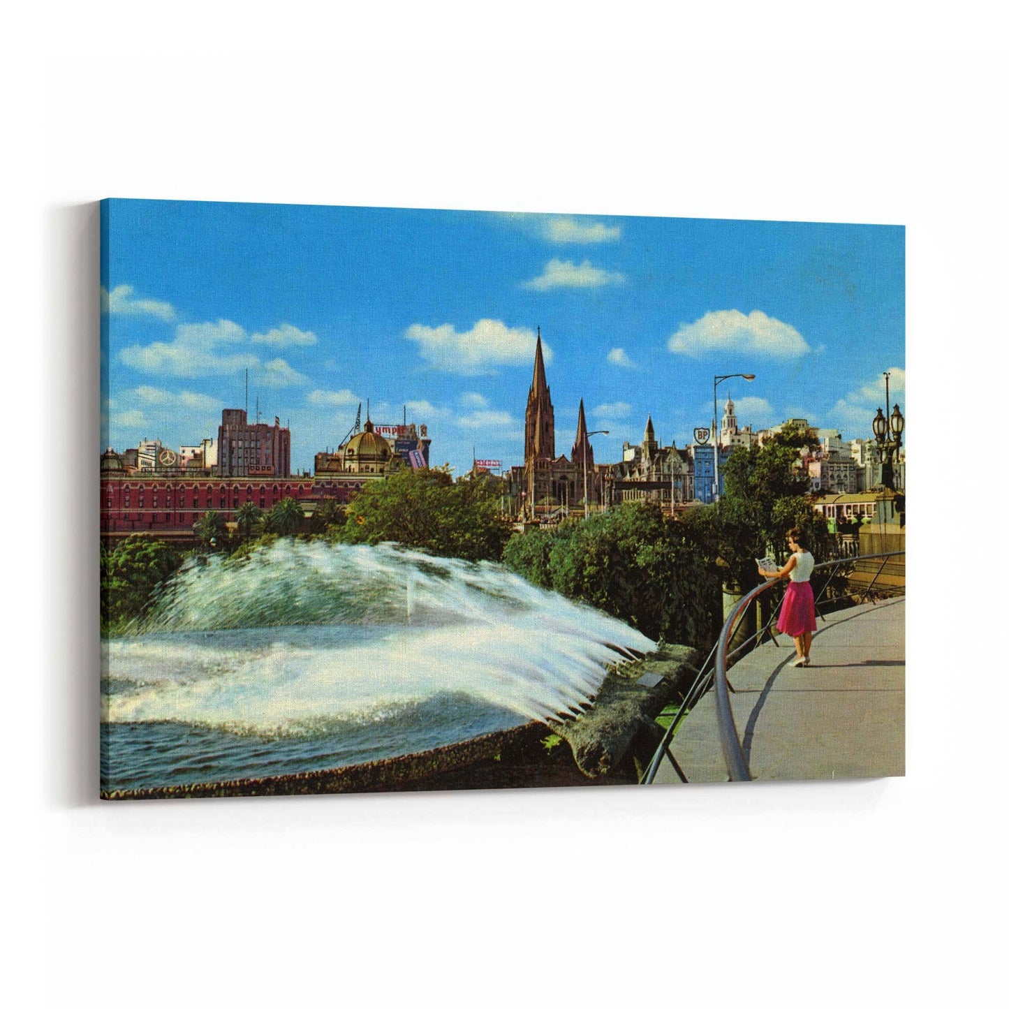 Princes Bridge Melbourne Vintage Photograph Art - The Affordable Art Company