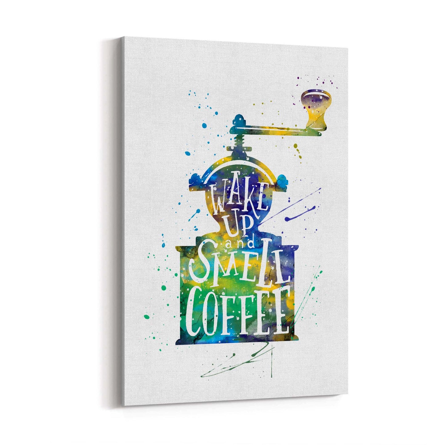 "Wake Up" Cafe Coffee Kitchen Morning Wall Art - The Affordable Art Company