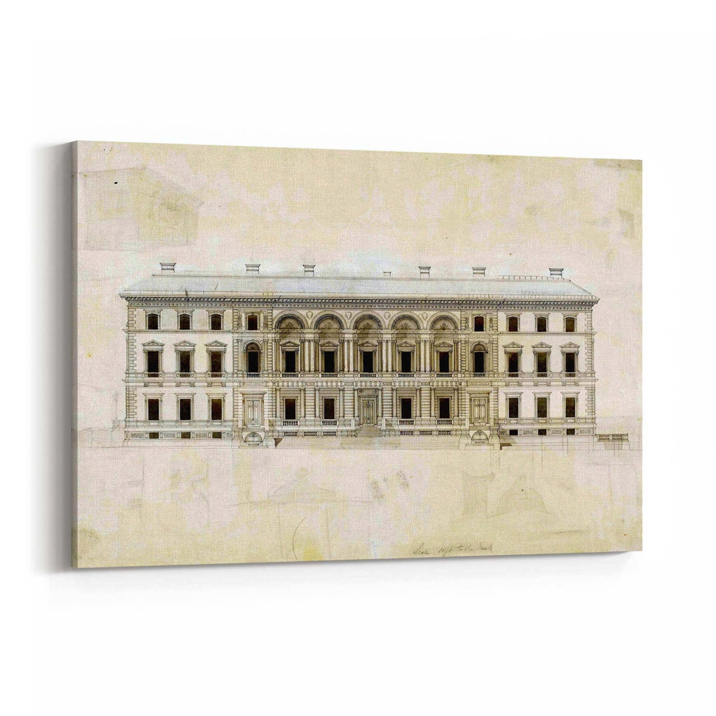 Vintage Treasury Building Melbourne Wall Art - The Affordable Art Company