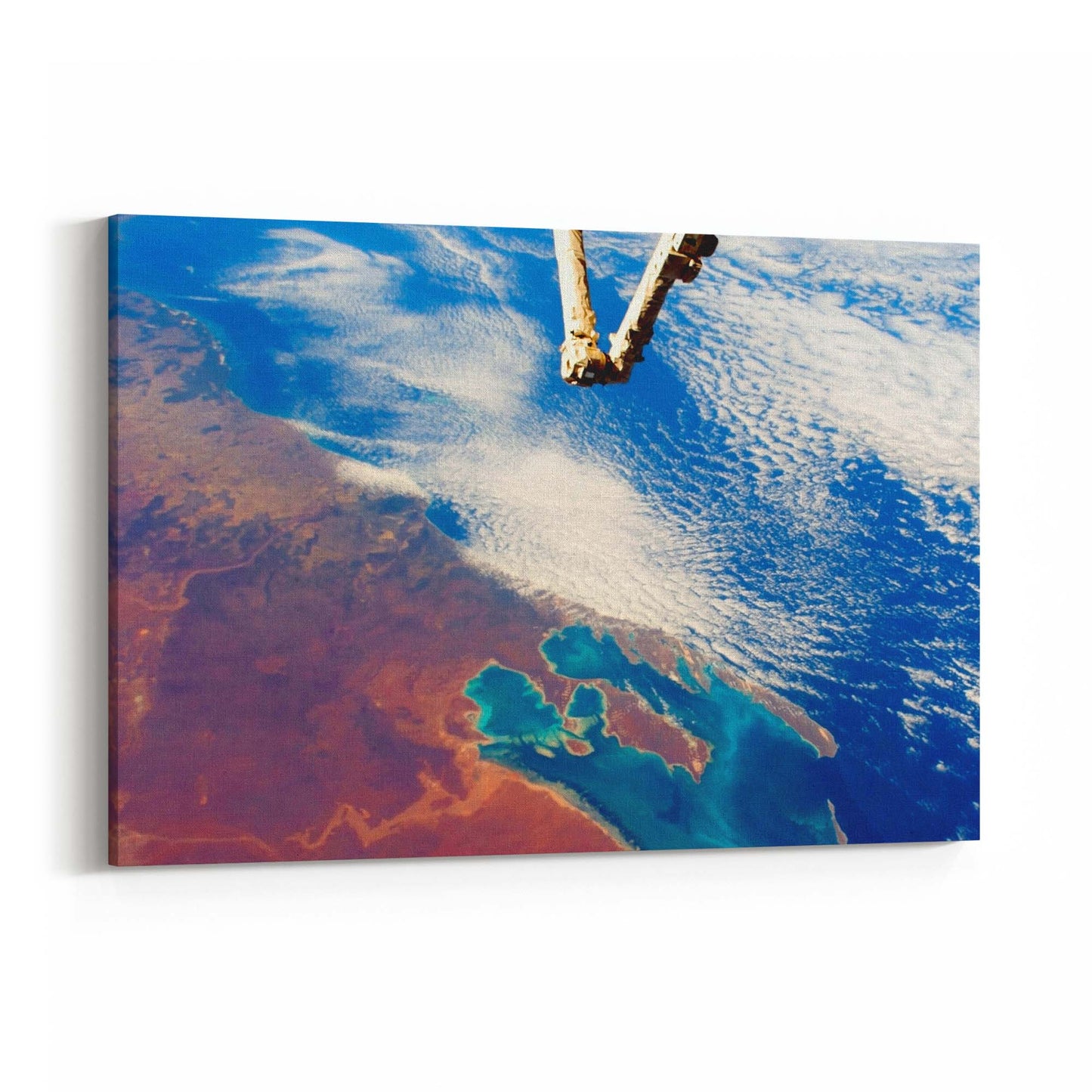 Shark Bay, Australia Satellite Wall Art #1 - The Affordable Art Company