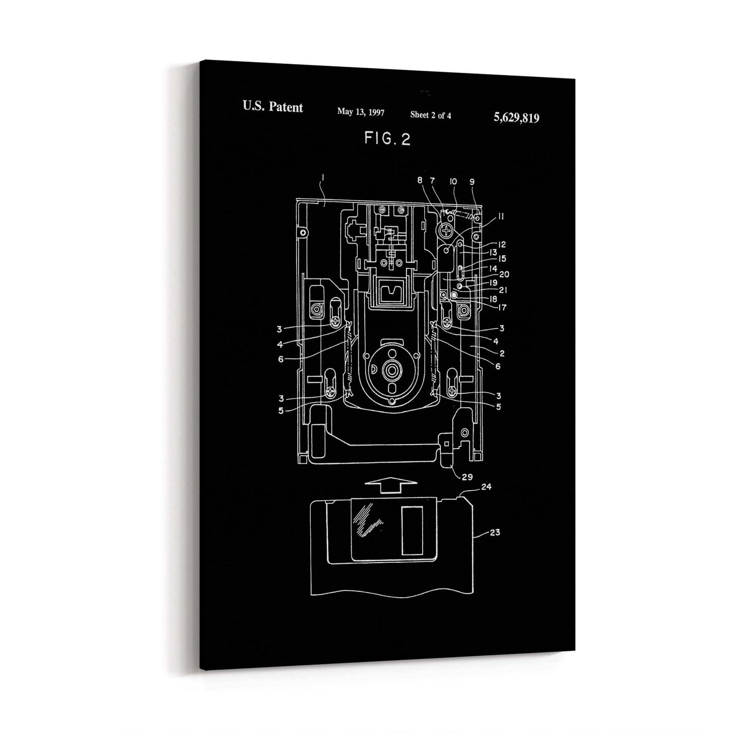 Vintage Floppy Disk Patent Wall Art #1 - The Affordable Art Company