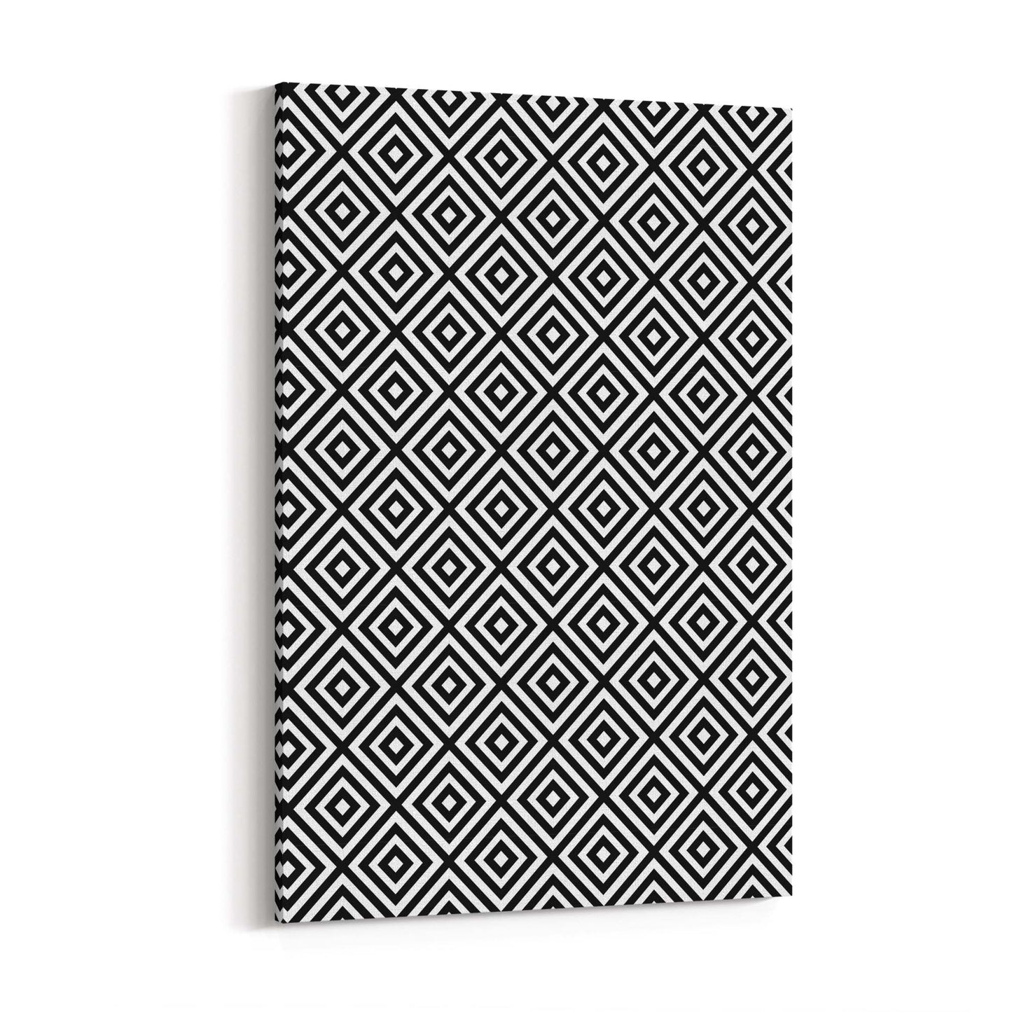 Minimal Geometric Pattern Black & White Wall Art #1 - The Affordable Art Company