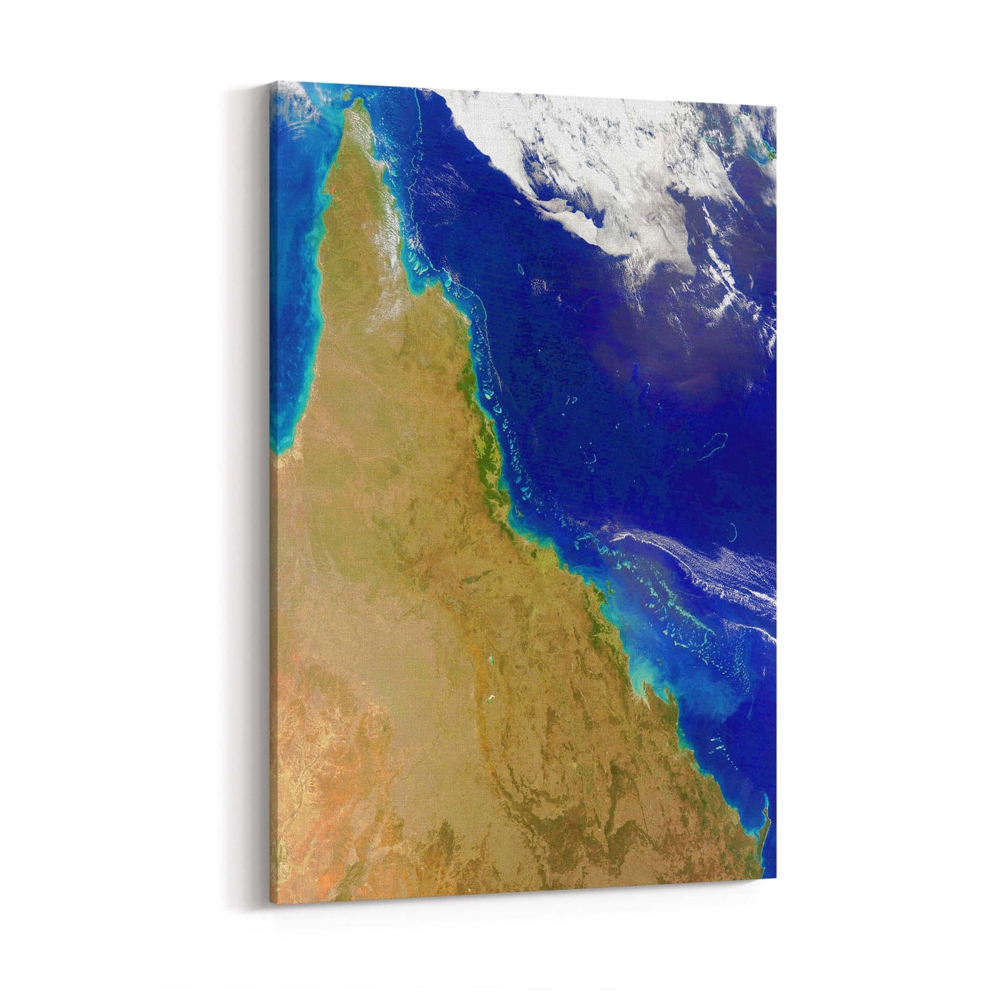 Great Barrier Reef from Space Australia Wall Art - The Affordable Art Company