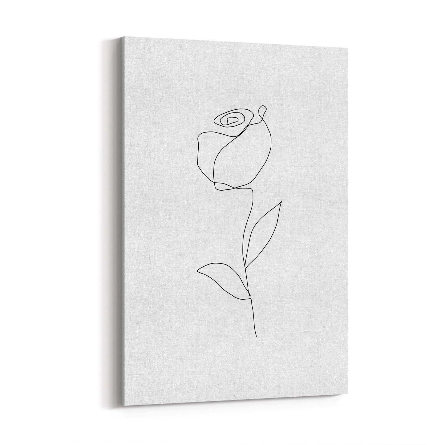 Minimal Rose Flower Line Drawing Abstract Wall Art #6 - The Affordable Art Company