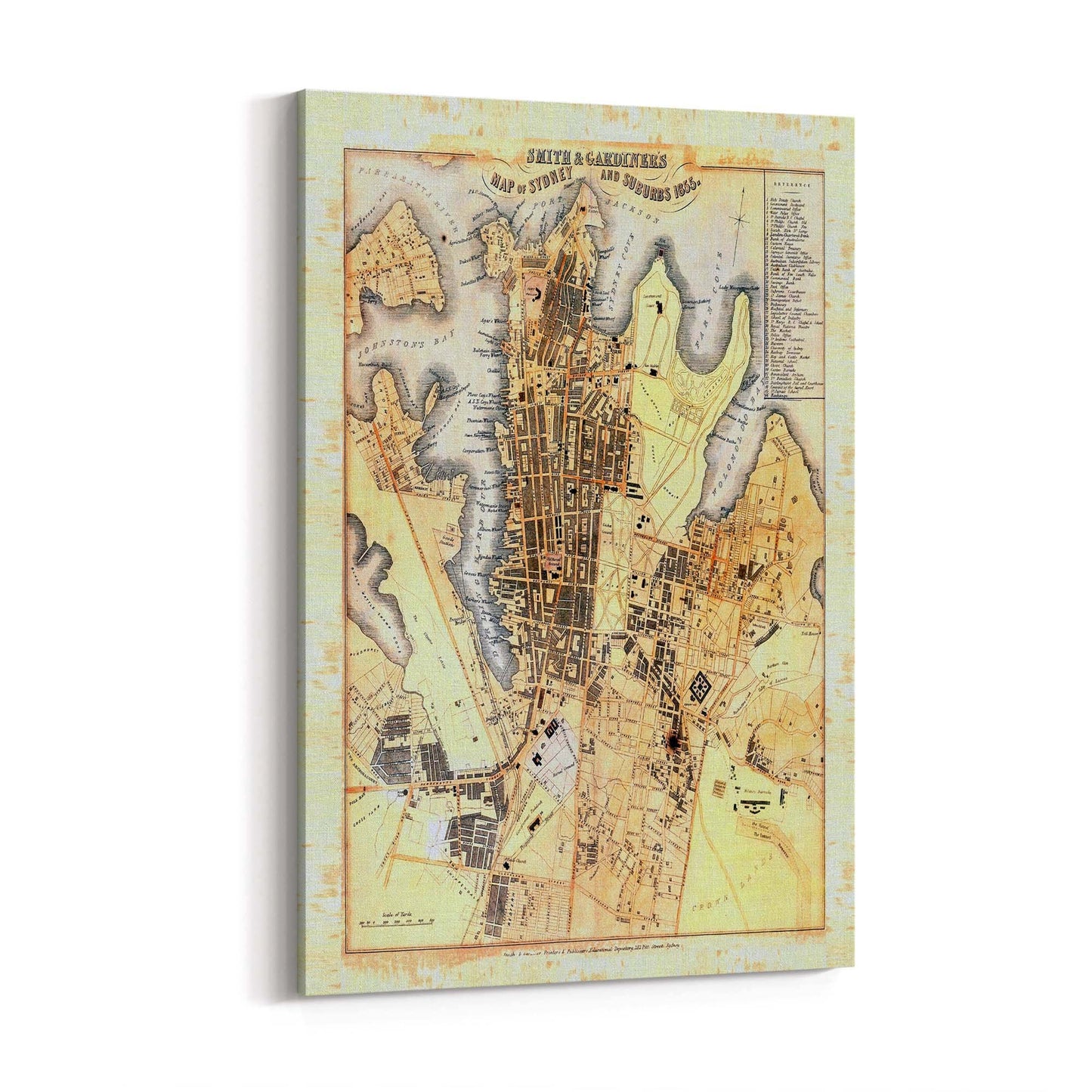 Sydney Vintage Map Australian Old Wall Art #2 - The Affordable Art Company