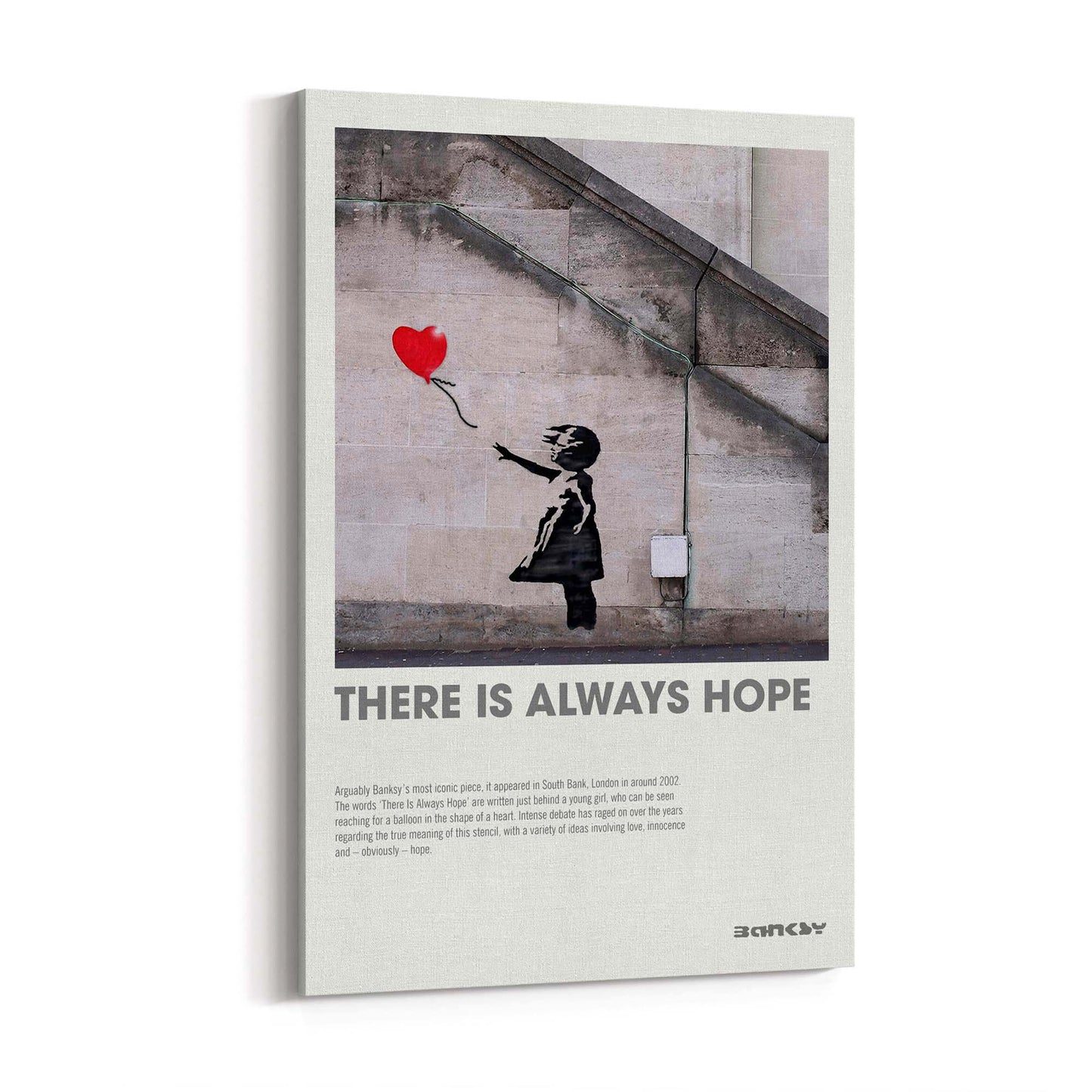 Banksy "Hope" Graffiti Gallery Style Unique Wall Art - The Affordable Art Company