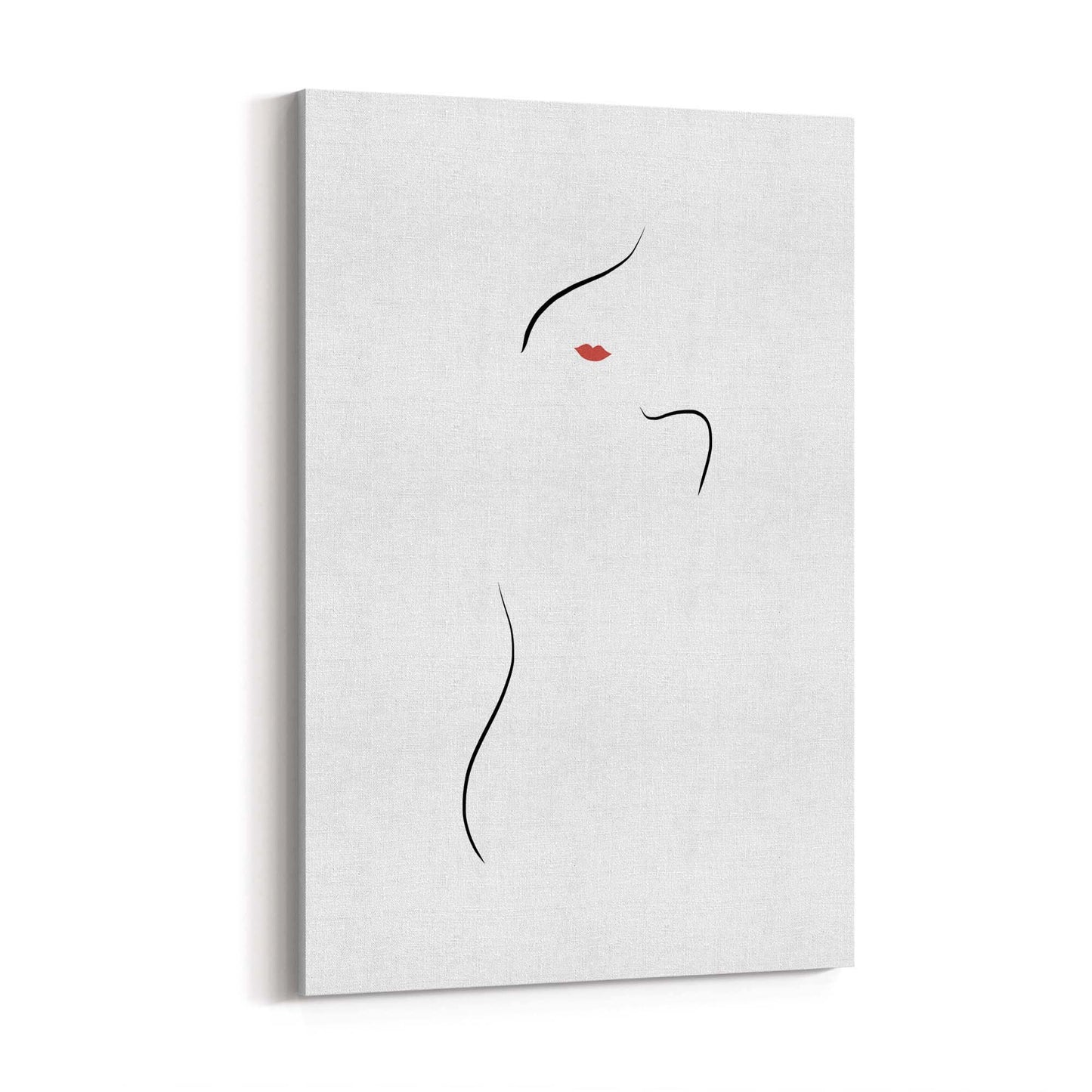 Female Body Nude Minimal Line Drawing Wall Art #2 - The Affordable Art Company