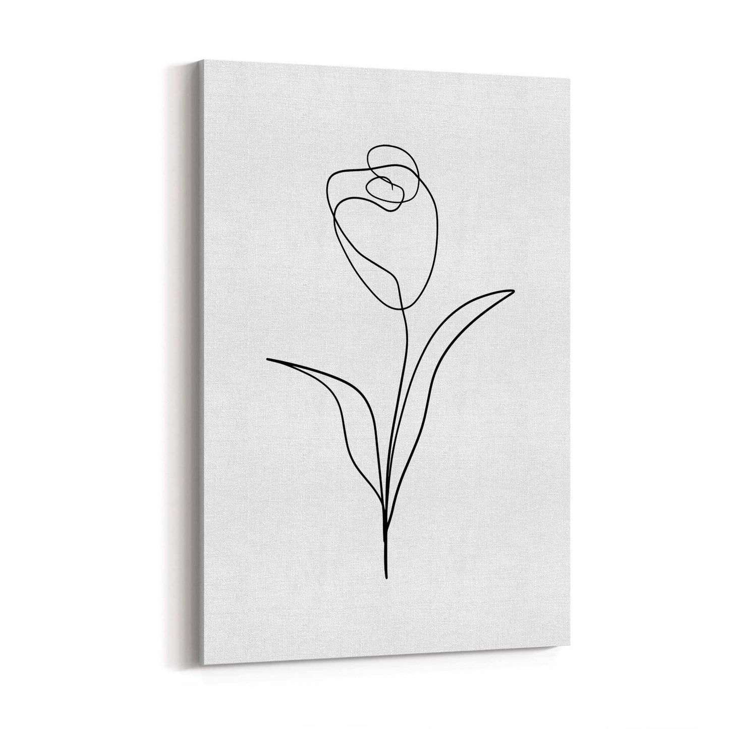 Minimal Floral Drawing Flower Abstract Wall Art #26 - The Affordable Art Company