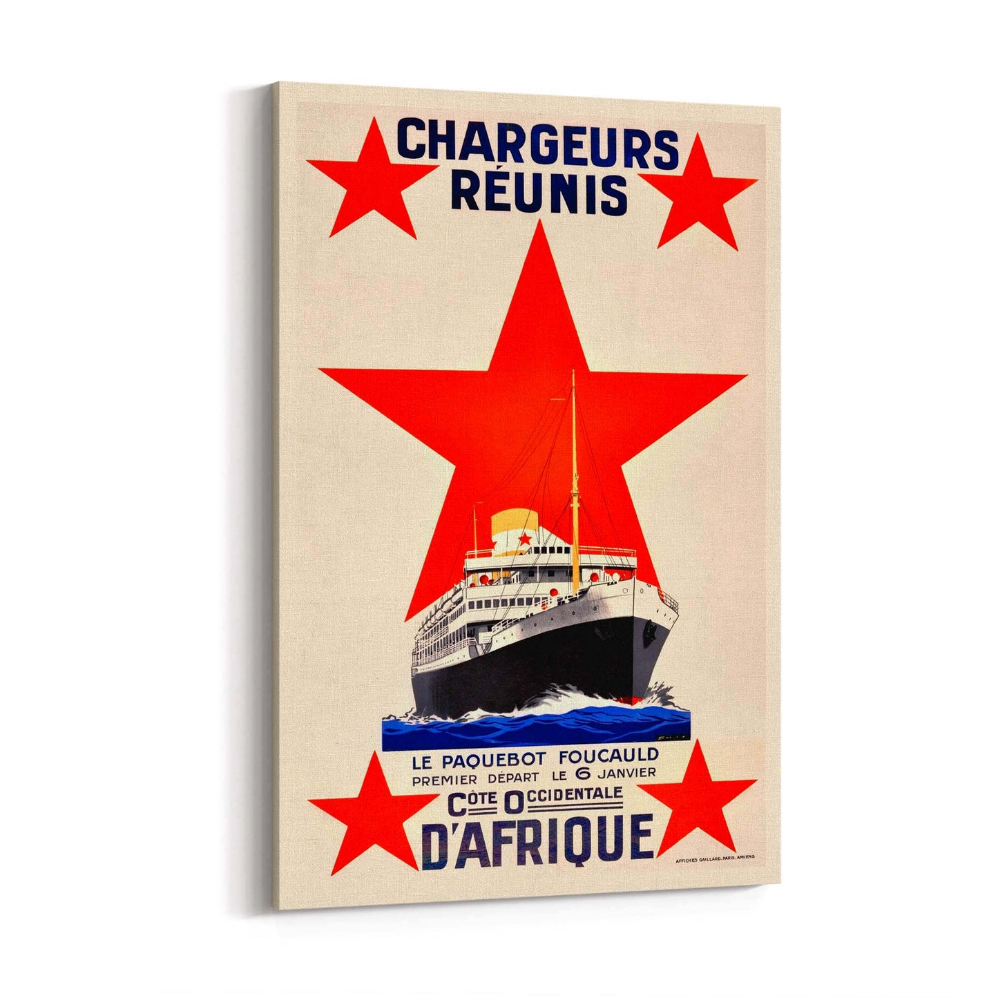 French Chargeurs Shipping Vintage Advert Wall Art - The Affordable Art Company