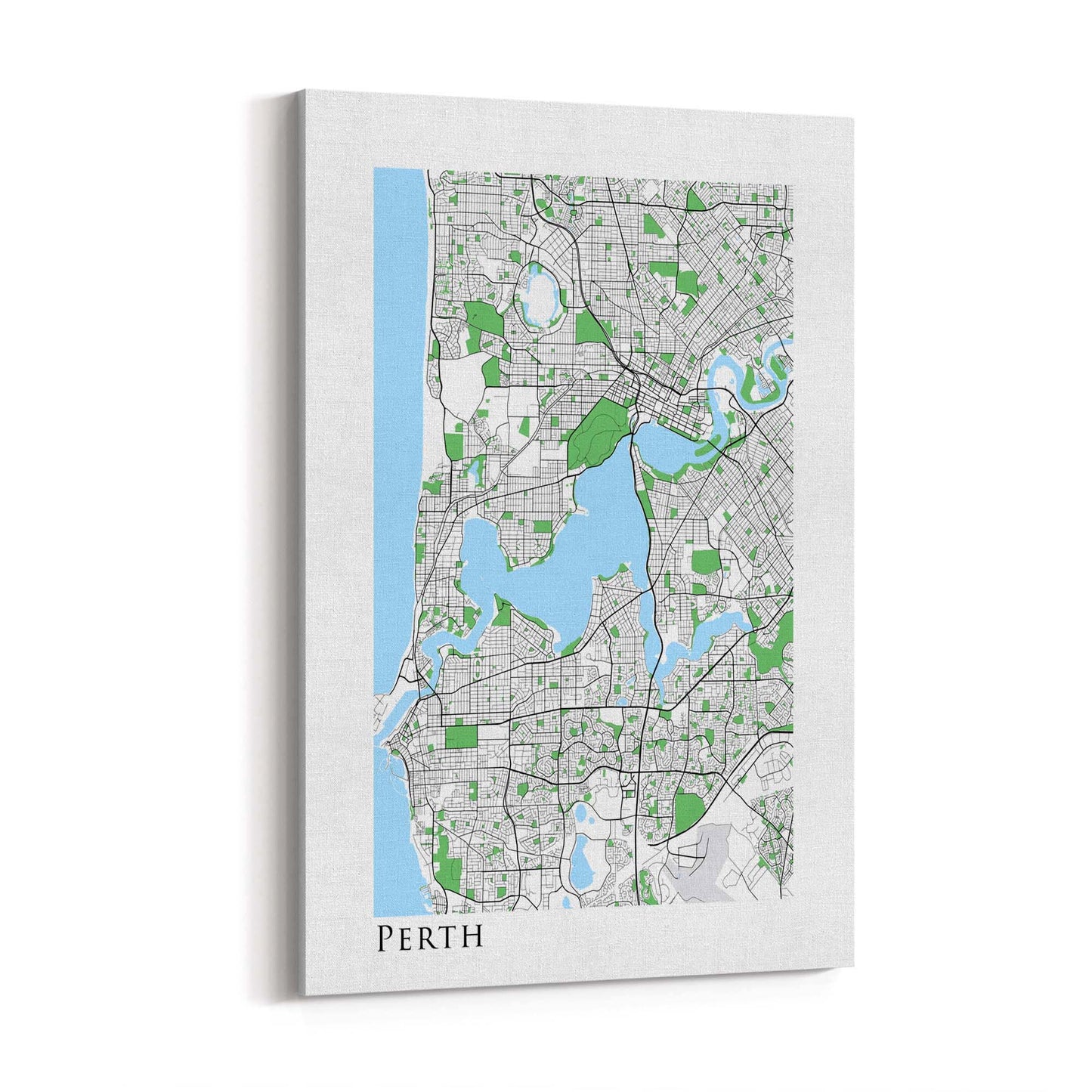 Minimal Perth Map Western Australia Wall Art - The Affordable Art Company