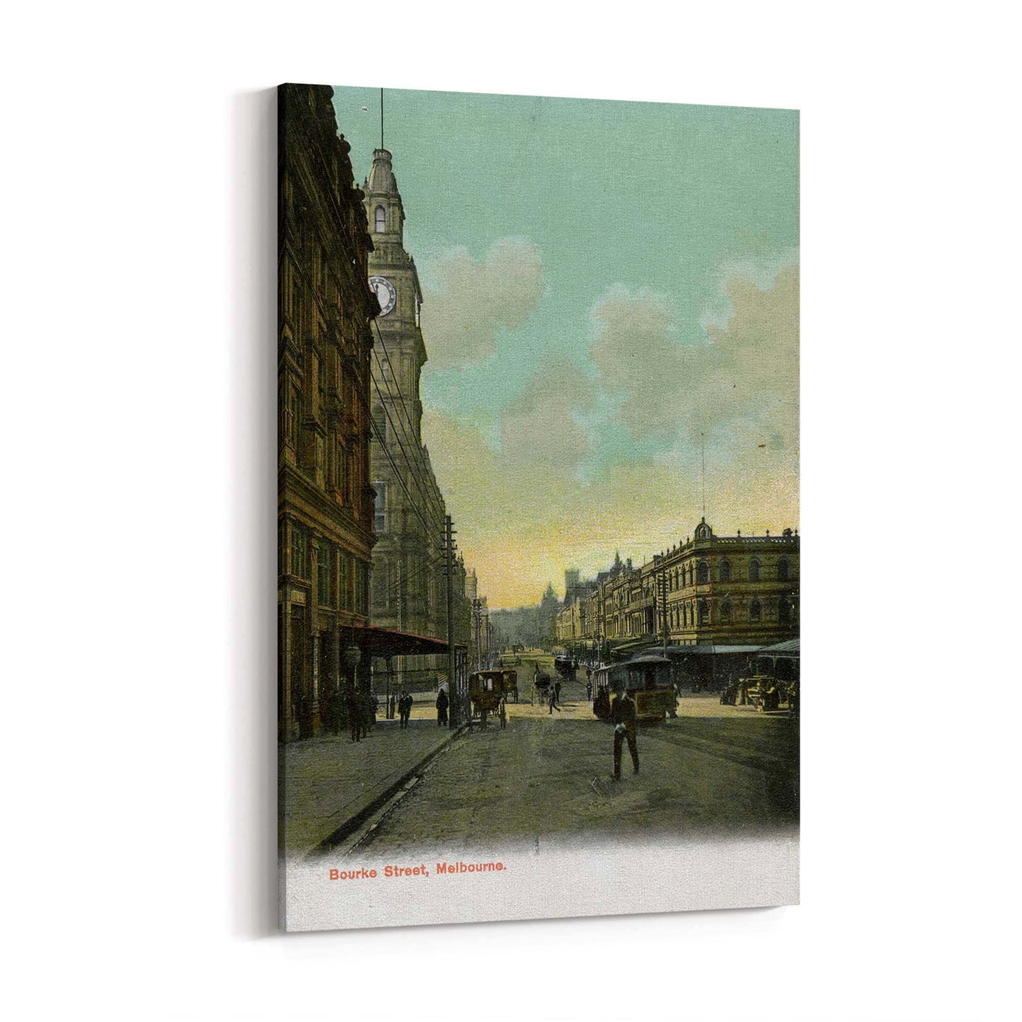 Bourke St, Melbourne Vintage Photograph Wall Art - The Affordable Art Company