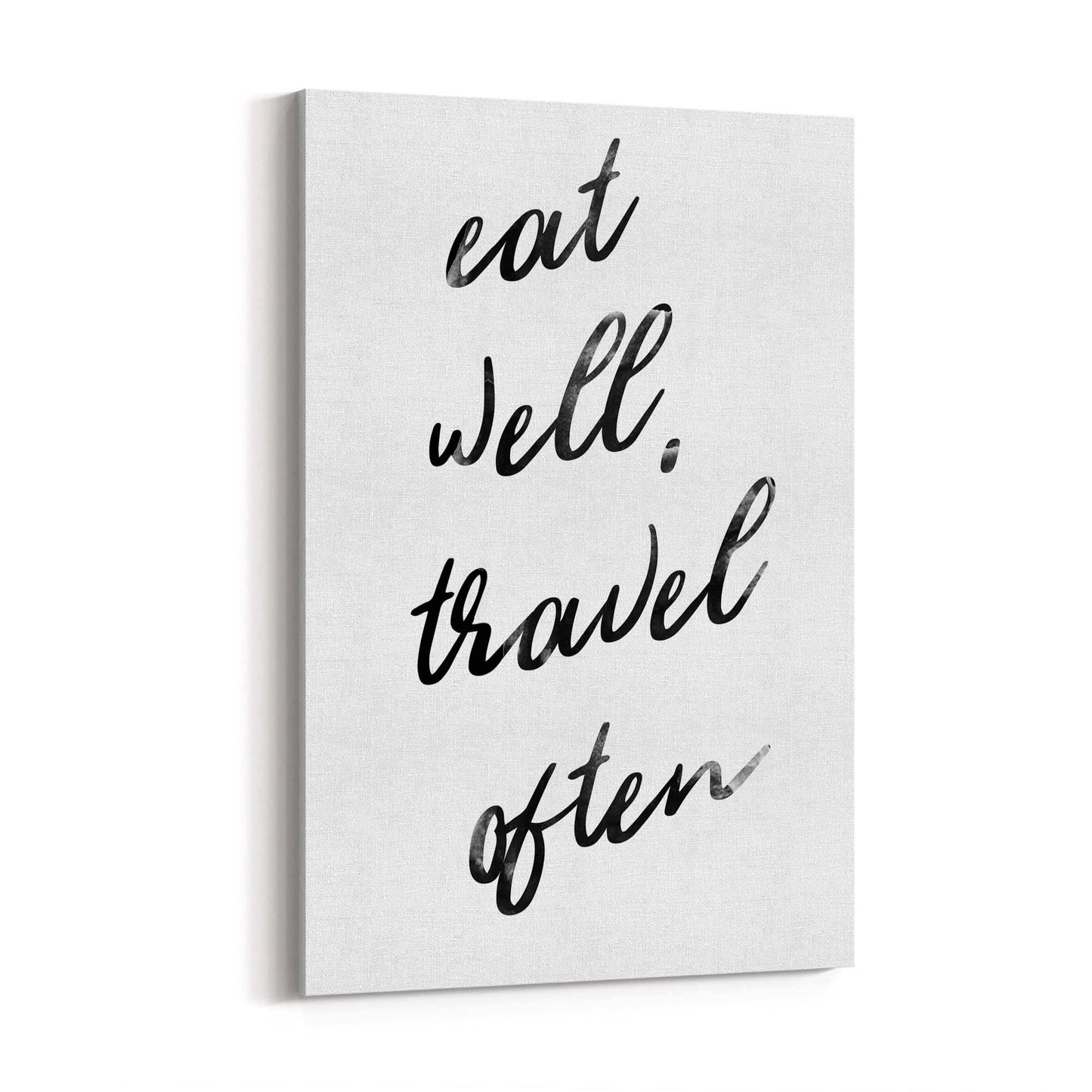 "Eat Well, Travel Often" Bedroom Quote Wall Art - The Affordable Art Company