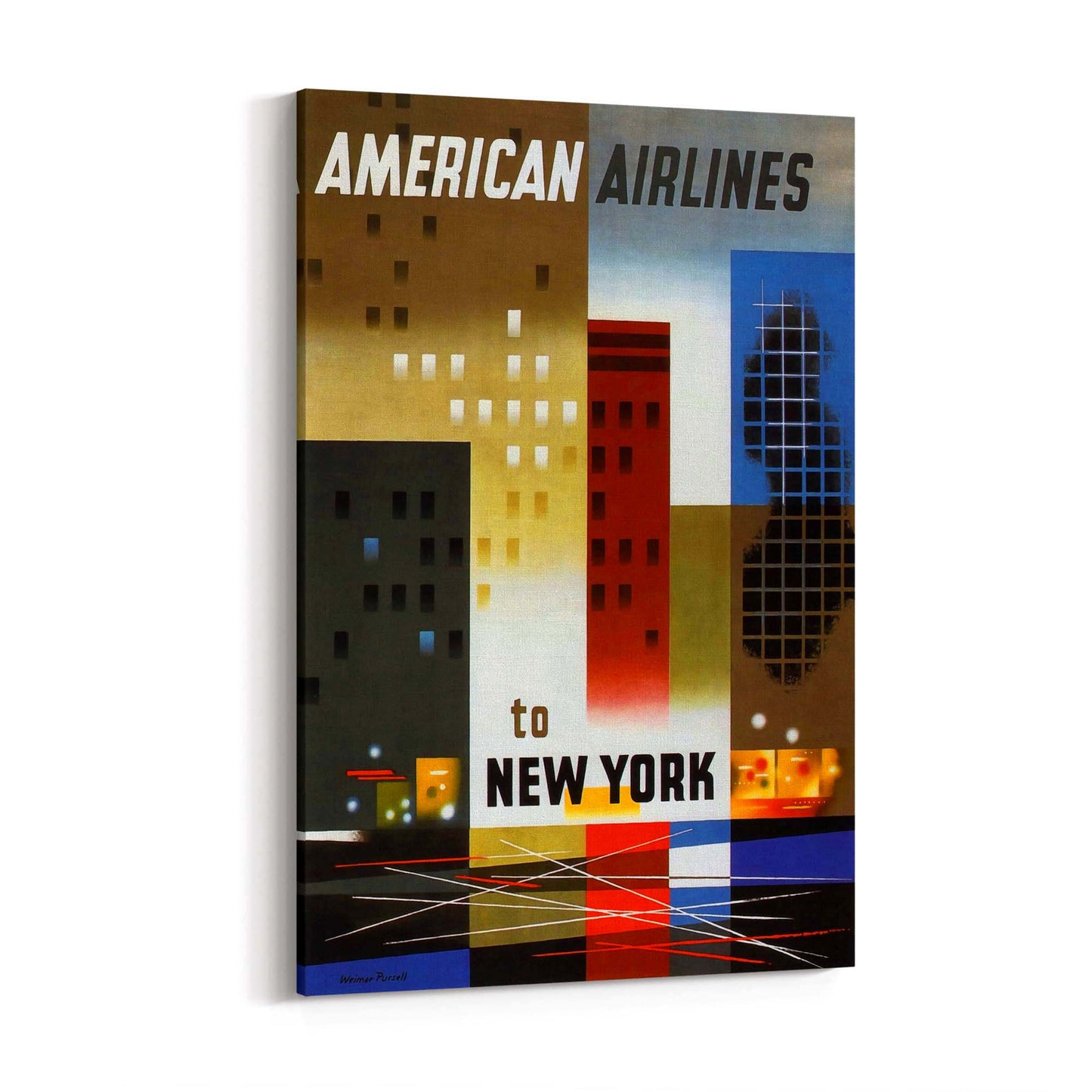 American Airlines to New York Vintage Wall Art - The Affordable Art Company