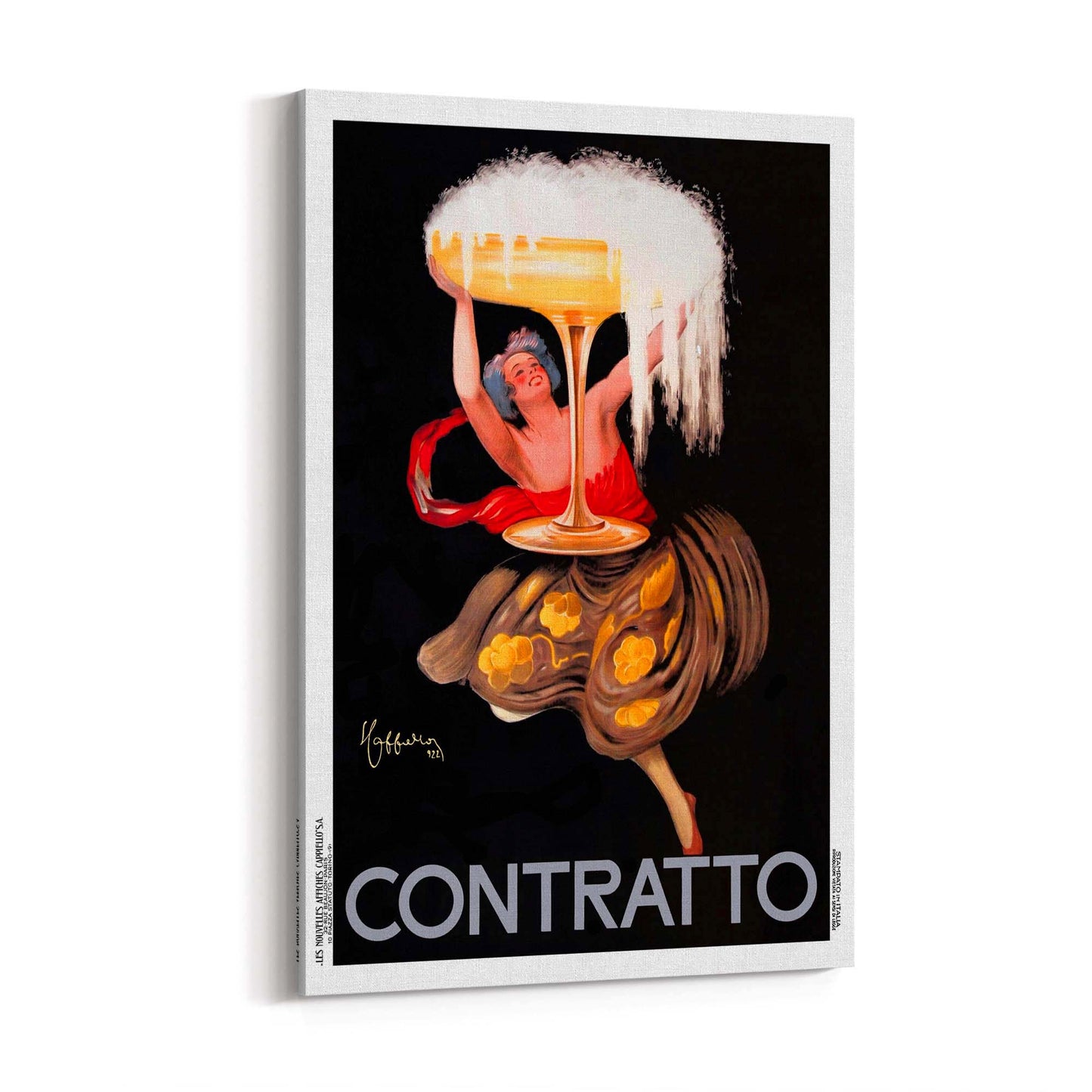 Vintage Contratto Advert Italian Restaurent Wall Art - The Affordable Art Company