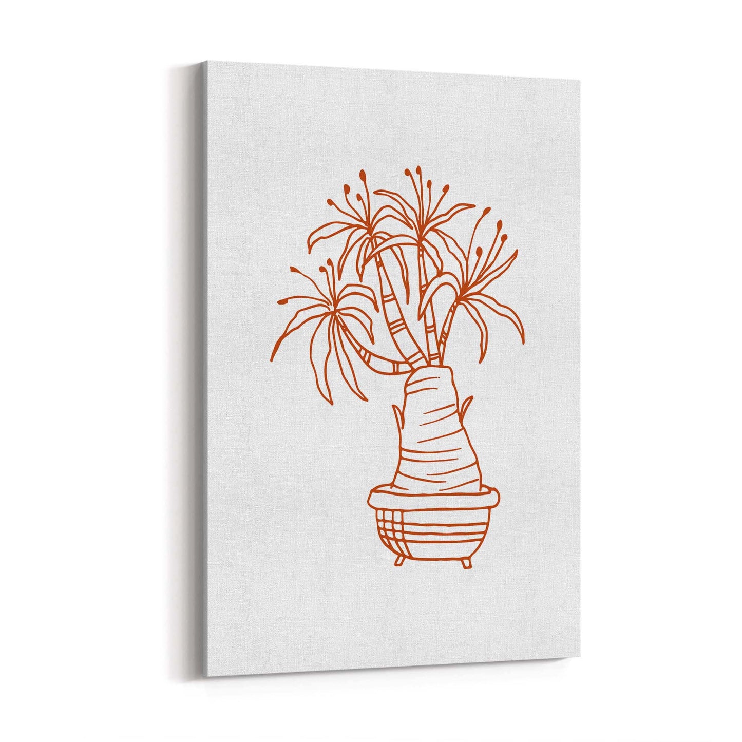 Abstract House Plant Minimal Living Room Wall Art #22 - The Affordable Art Company