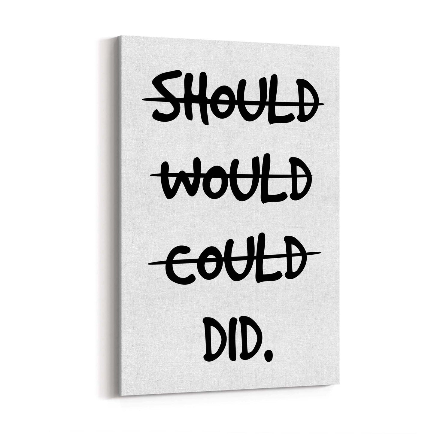 "Should, Would, Could - DID" Fitness Quote Wall Art - The Affordable Art Company