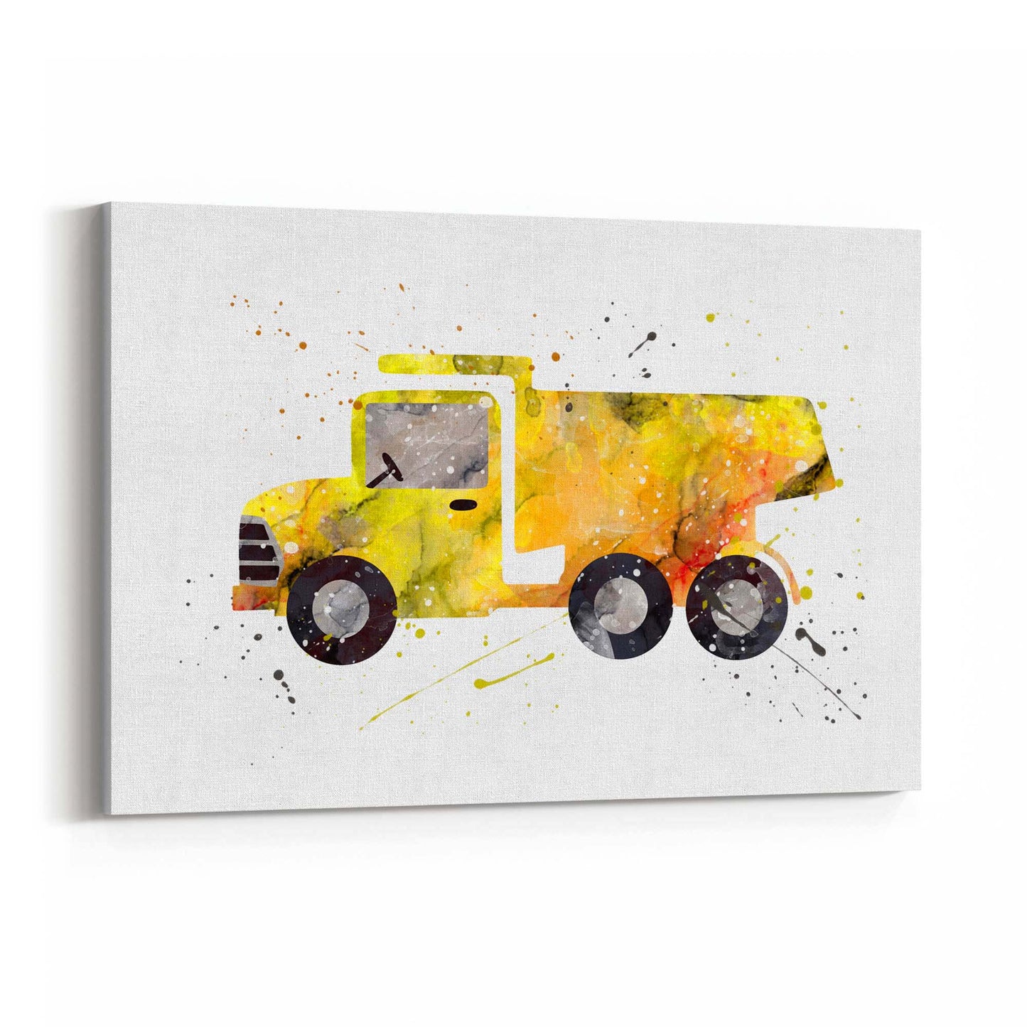 Yellow Truck Boys Bedroom Nursery Wall Art - The Affordable Art Company