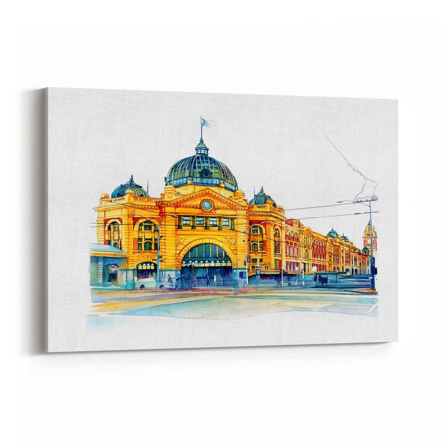 Flinders St Station Melbourne Painting Art - The Affordable Art Company