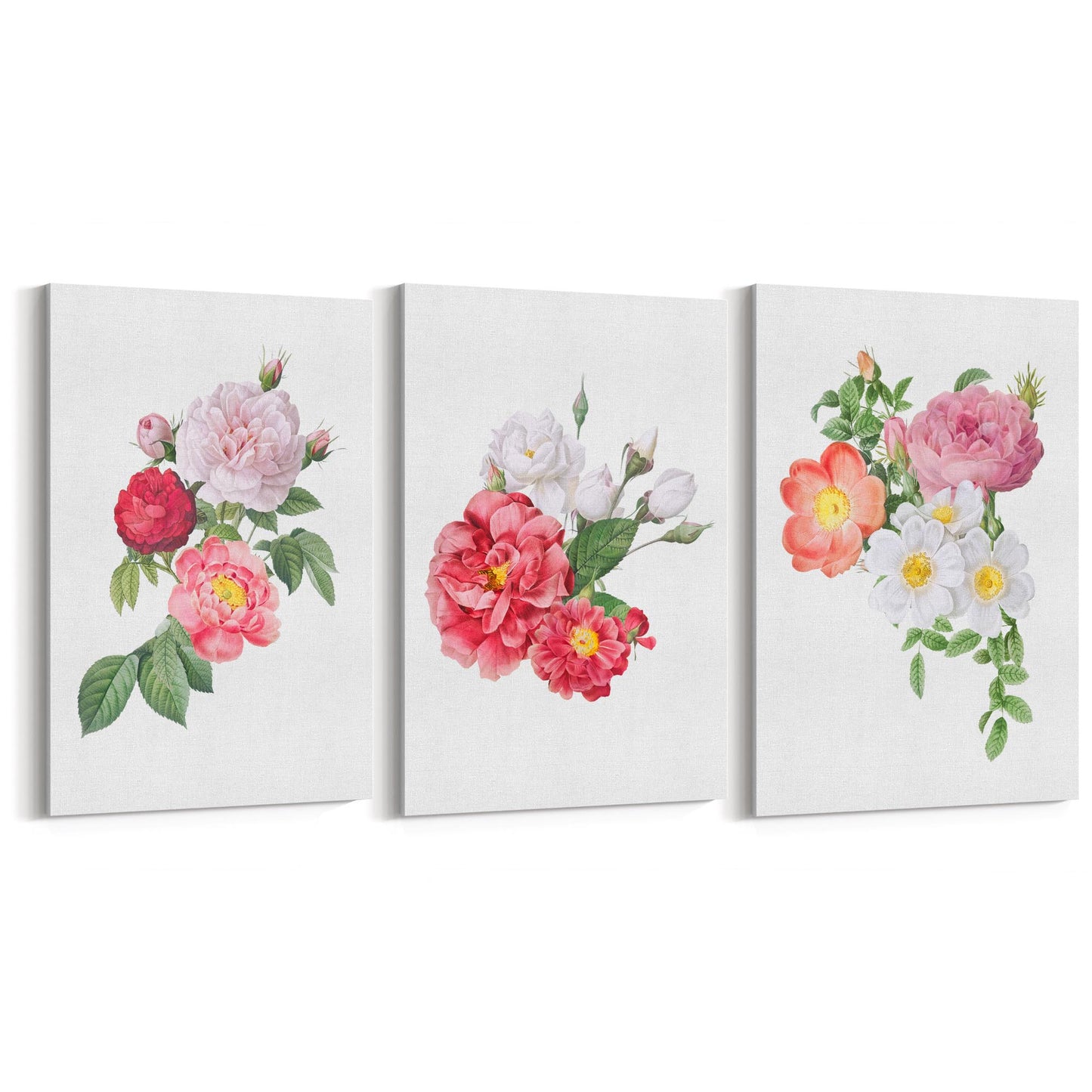 Set of Floral Botanical Flower Kitchen Wall Art - The Affordable Art Company