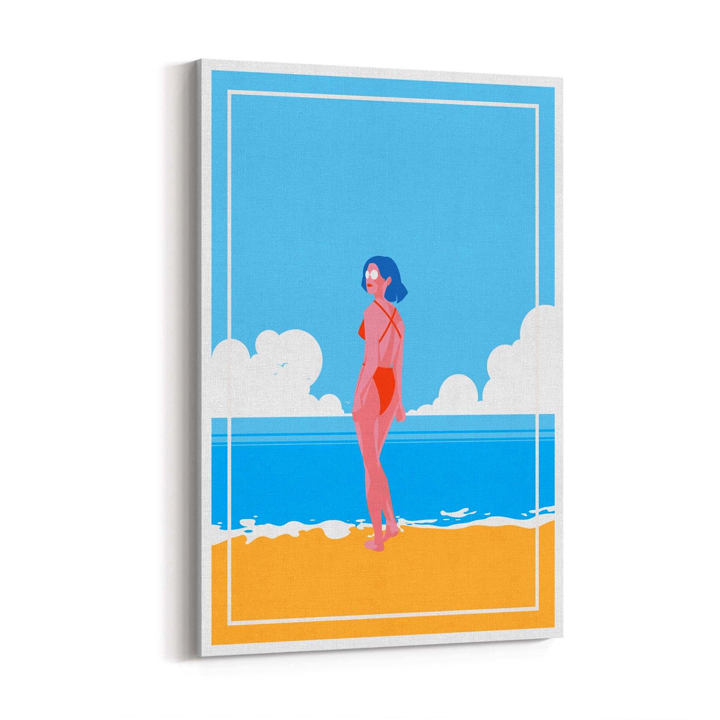 Retro Beach Summer Fashion Fun Glamour Wall Art #1 - The Affordable Art Company