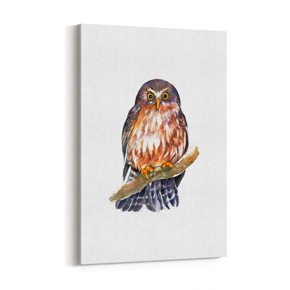 Watercolour Owl Painting Animal Nursery Wall Art - The Affordable Art Company