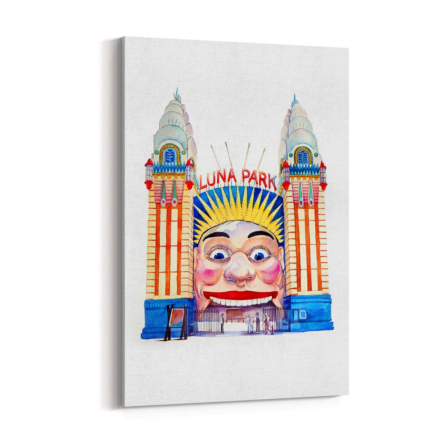 Luna Park, Sydney Painting Landmark Wall Art - The Affordable Art Company