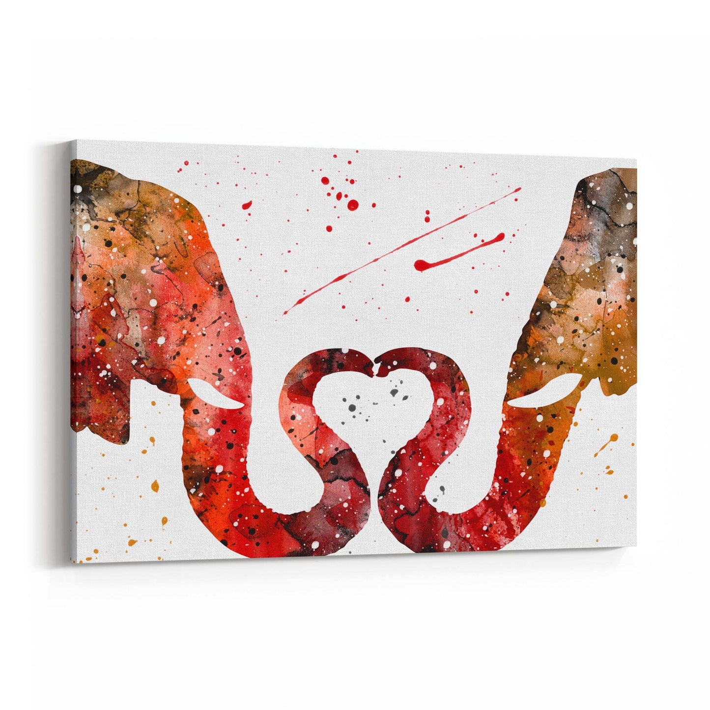 Couple Elephant Romantic Animal Wall Art #1 - The Affordable Art Company