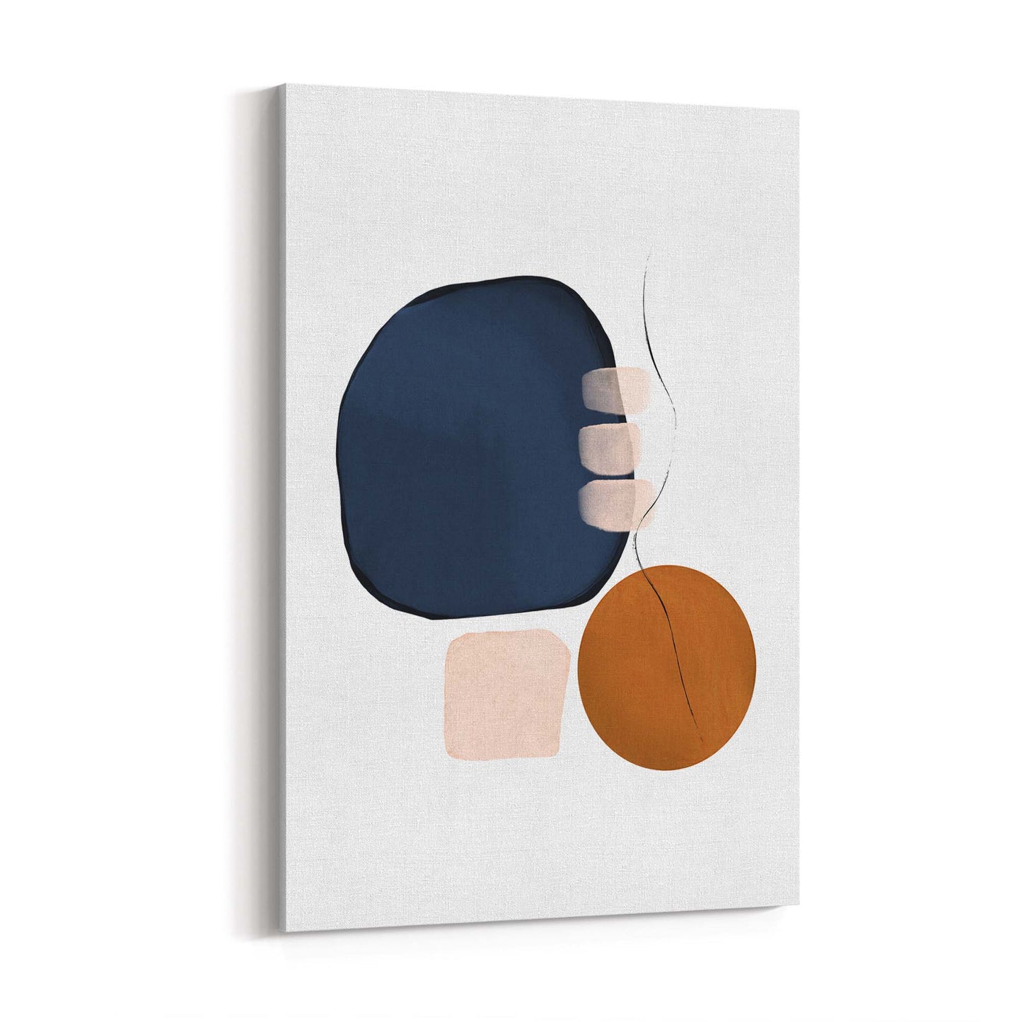 Blue Abstract Painting Minimal Modern Wall Art #16 - The Affordable Art Company