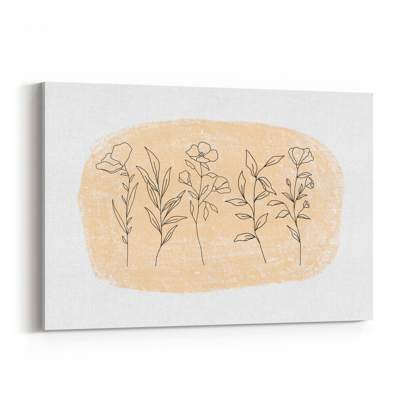 Cute Floral Abstract Minimal Flowers Wall Art - The Affordable Art Company