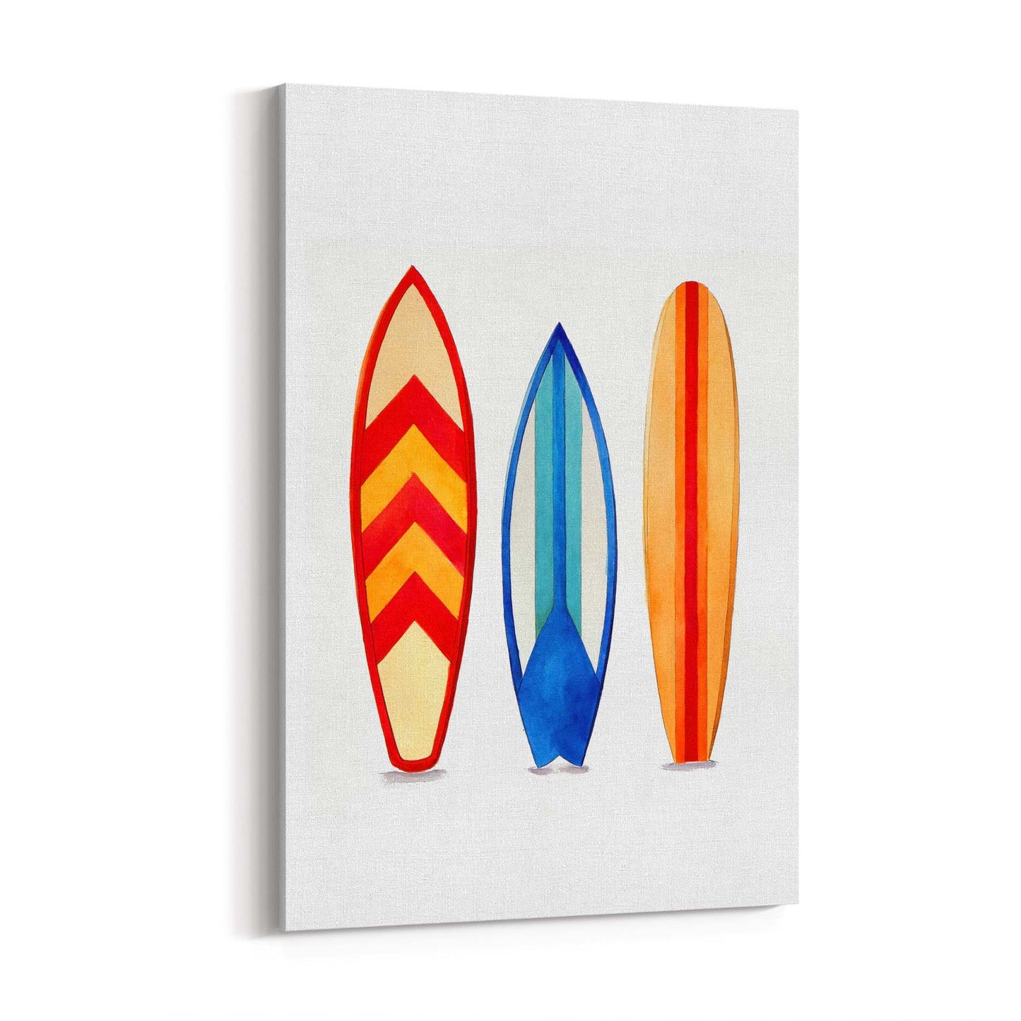 Surfboard Watercolour Australian Surf Wall Art - The Affordable Art Company