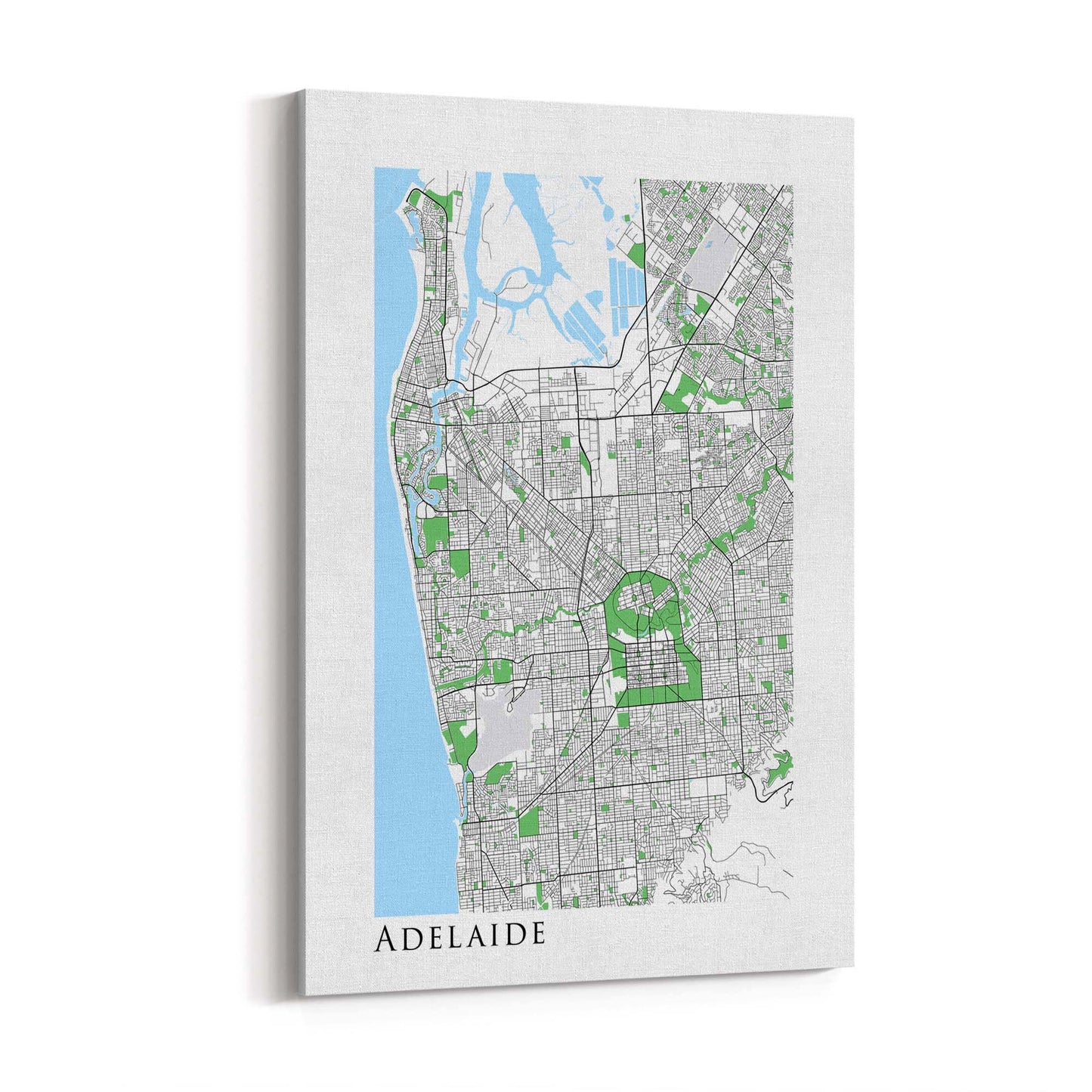 Minimal Adelaide Map South Australia Wall Art - The Affordable Art Company