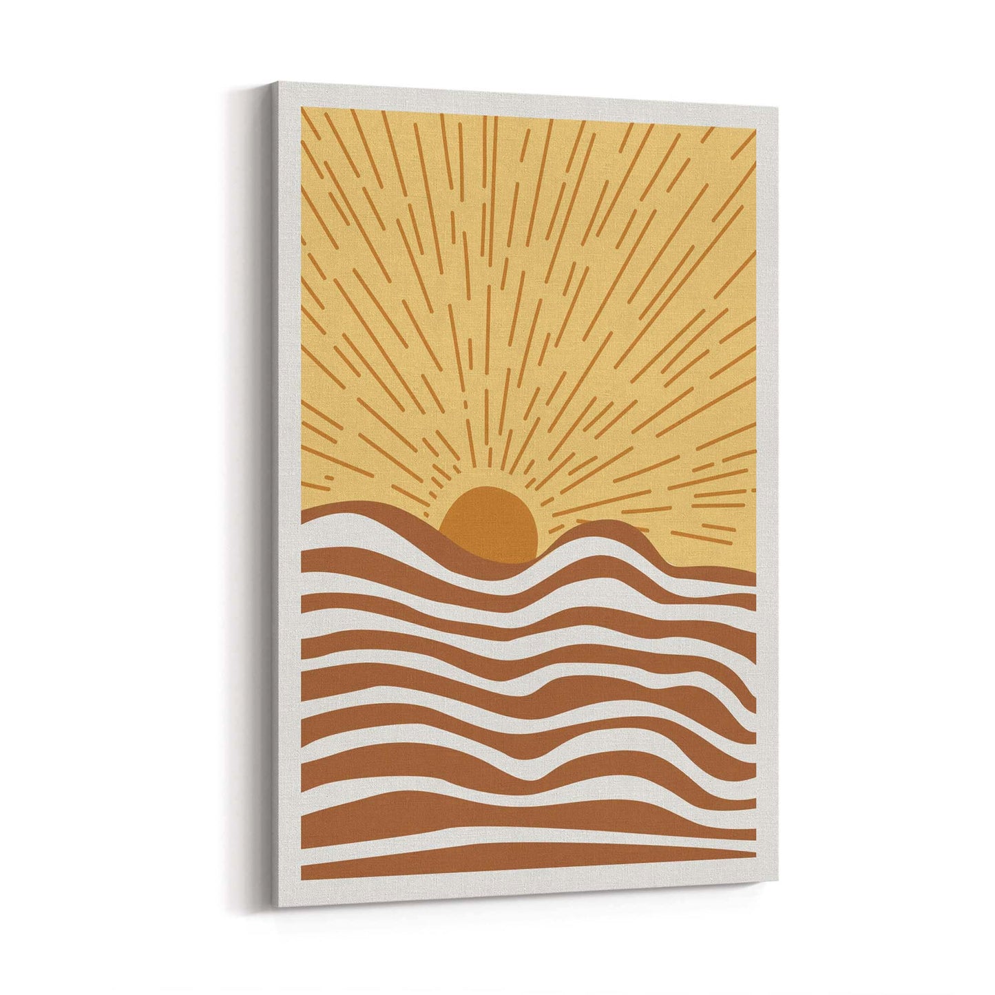 A New Day Sunset Minimal Abstract Wall Art - The Affordable Art Company