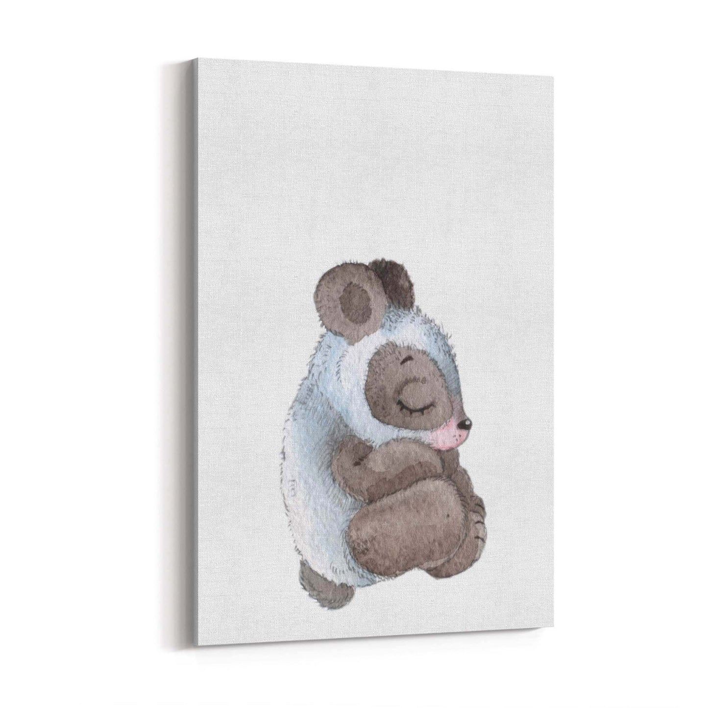 Cute Sleeping Bear Cartoon Animal Nursery Wall Art - The Affordable Art Company