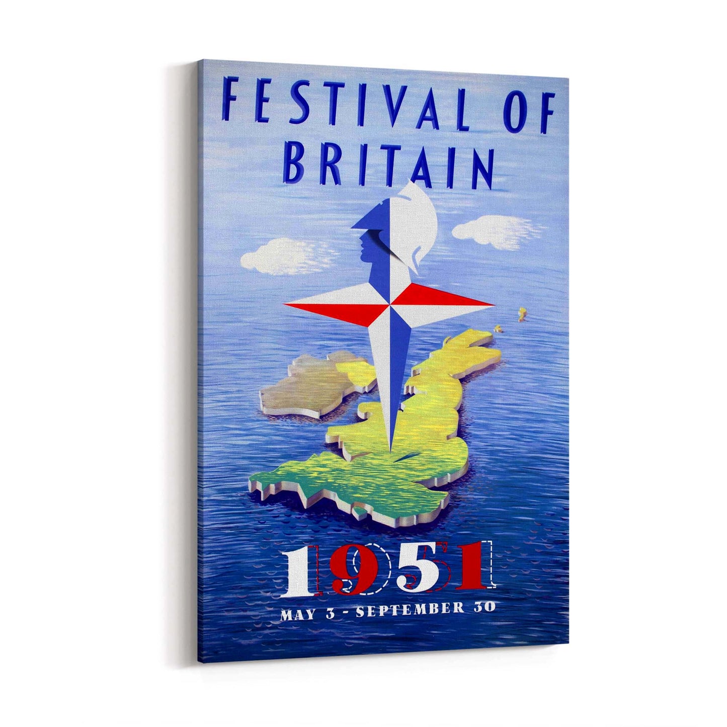 Festival of Britain Vintage Travel Advert Wall Art - The Affordable Art Company