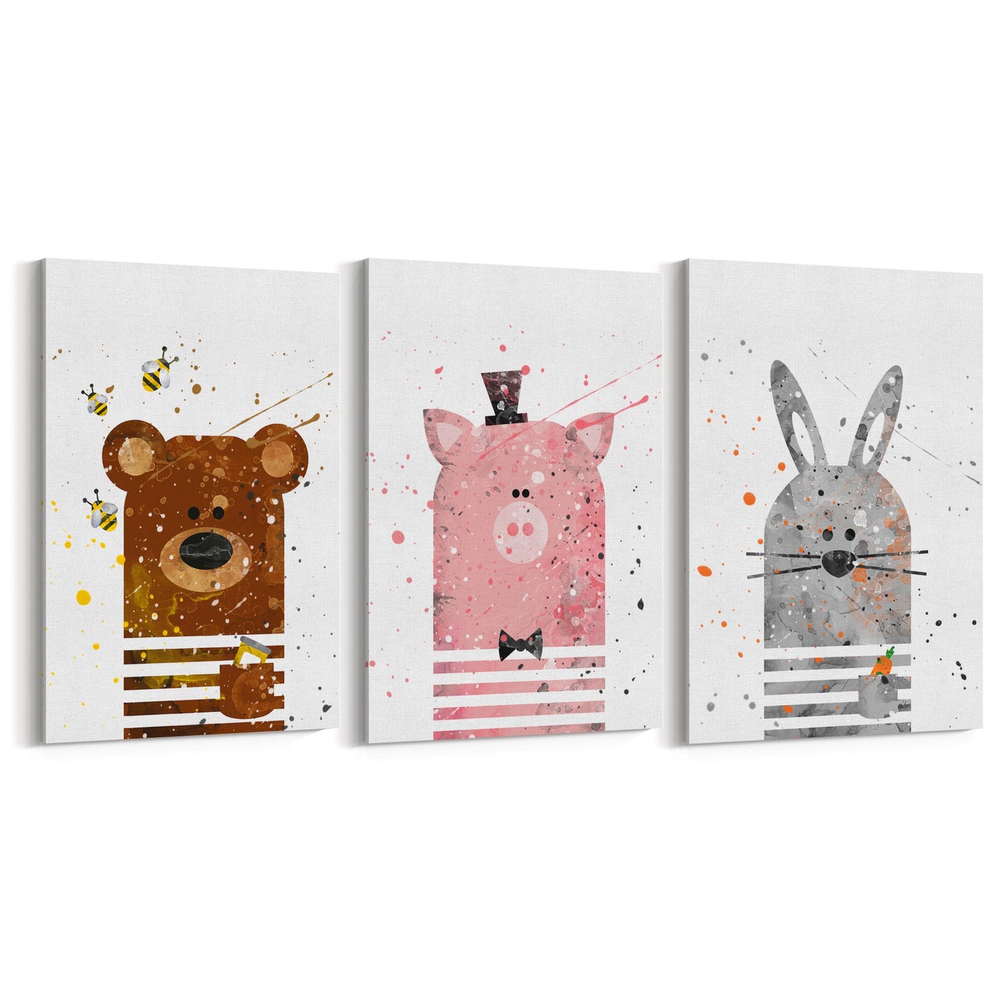 Set of Nursery Animals Wall Art - The Affordable Art Company