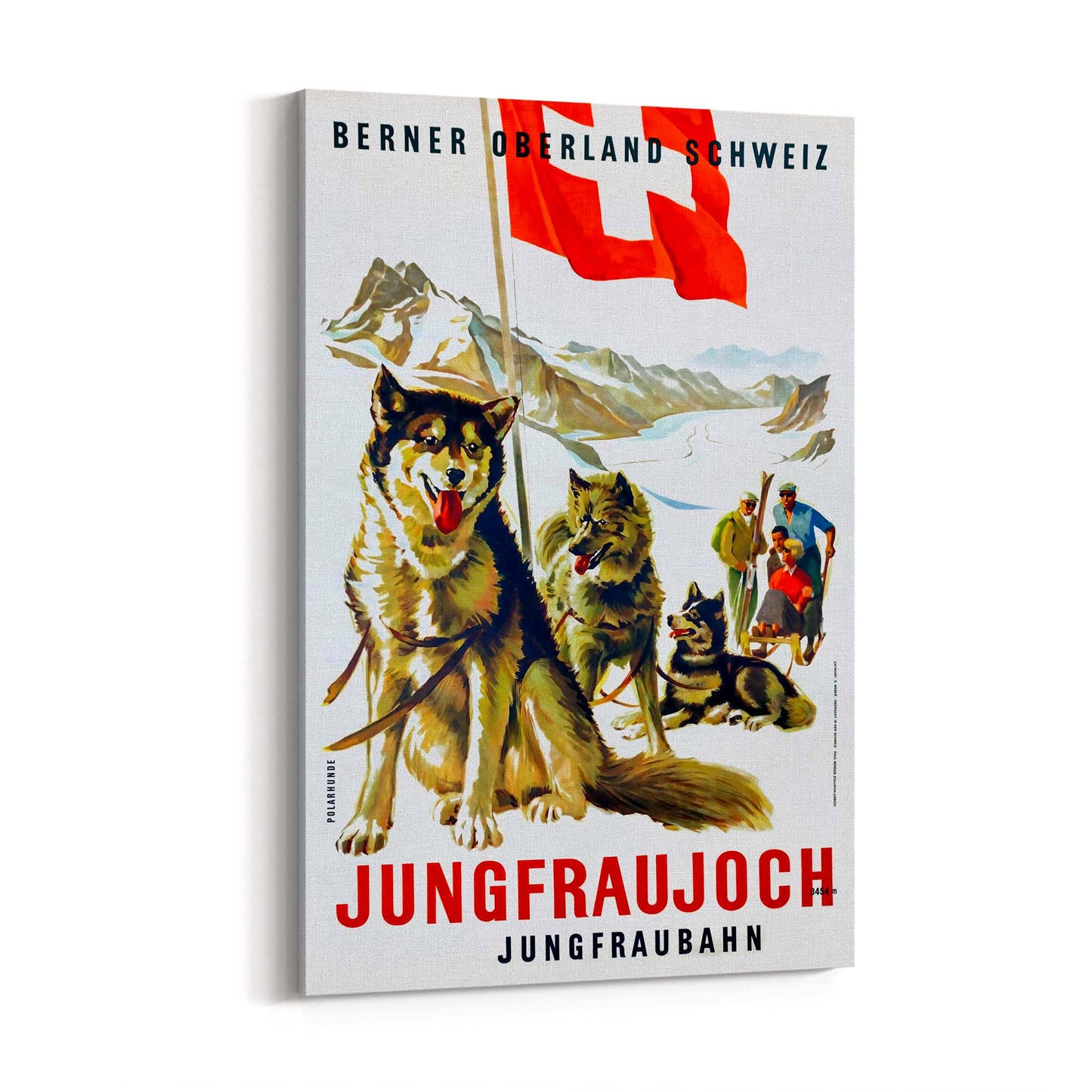 Jungfrau Switzerland Vintage Travel Advert Wall Art - The Affordable Art Company