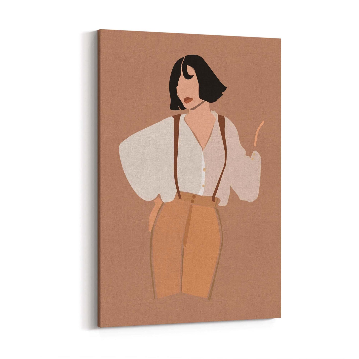 Abstract Confidence Girl Fashion Retro Wall Art - The Affordable Art Company