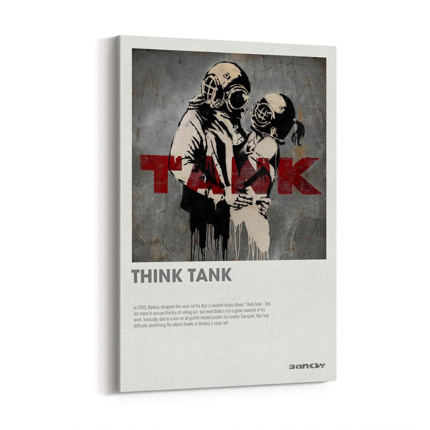 Banksy "Think Tank" Graffiti Gallery Style Wall Art - The Affordable Art Company