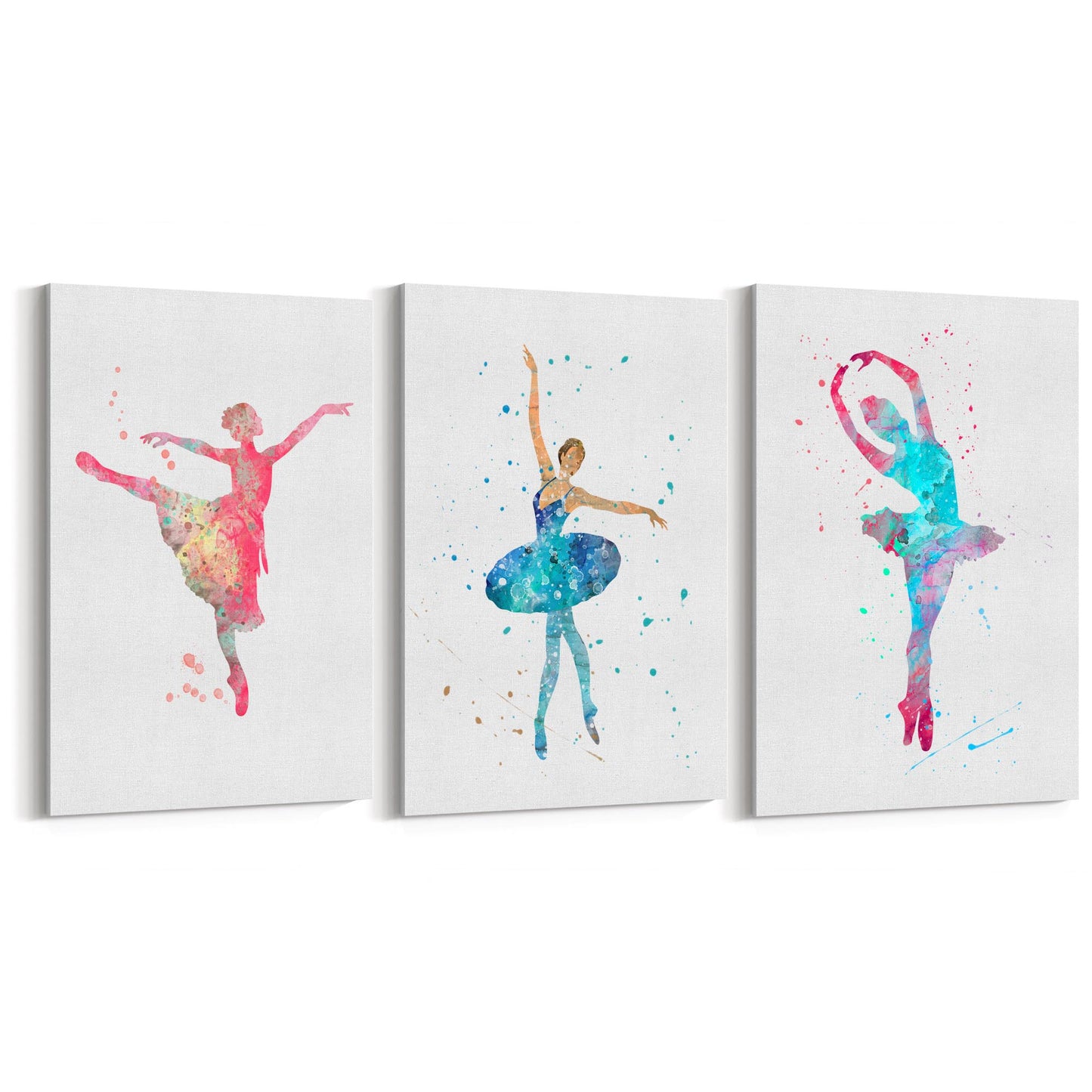 Set of Ballerina Girls Bedroom Ballet Wall Art - The Affordable Art Company