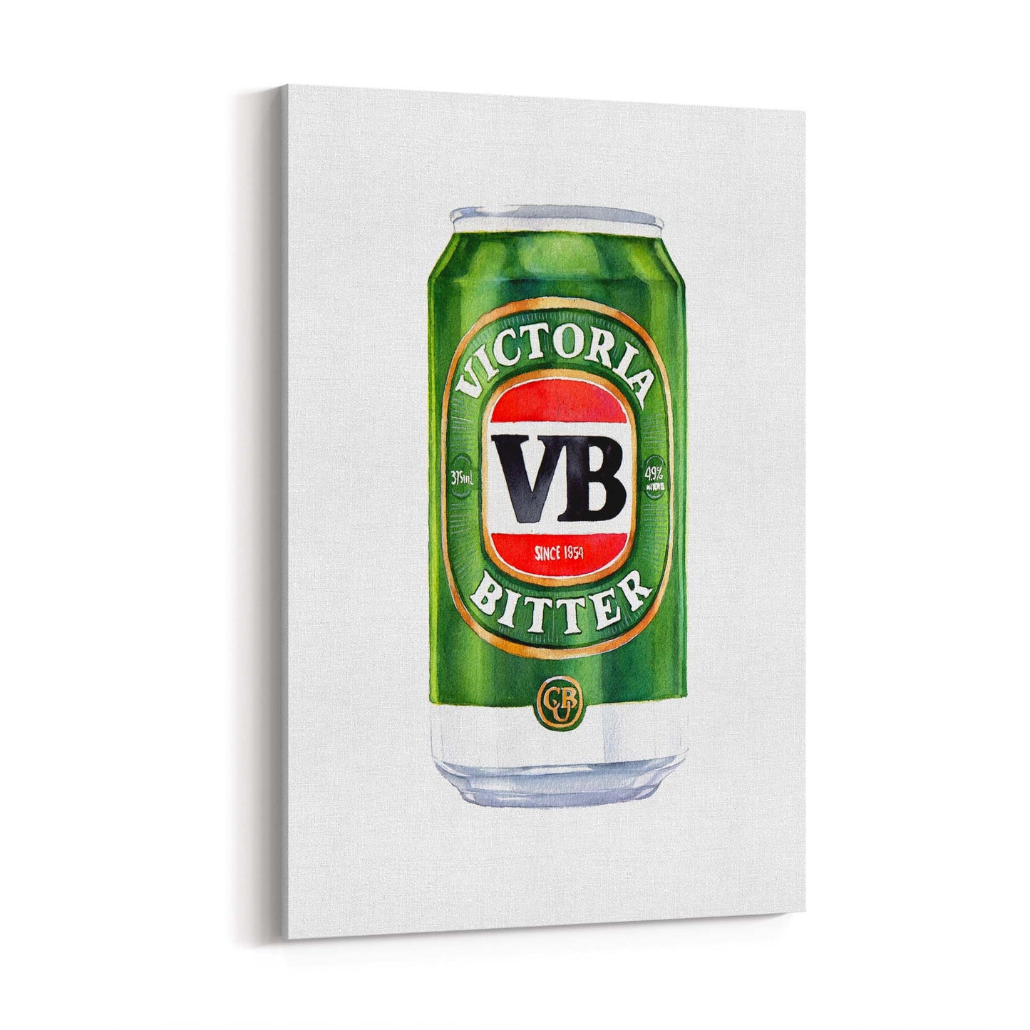 Victoria Bitter Tinnie Beer Painting Gift Wall Art - The Affordable Art Company