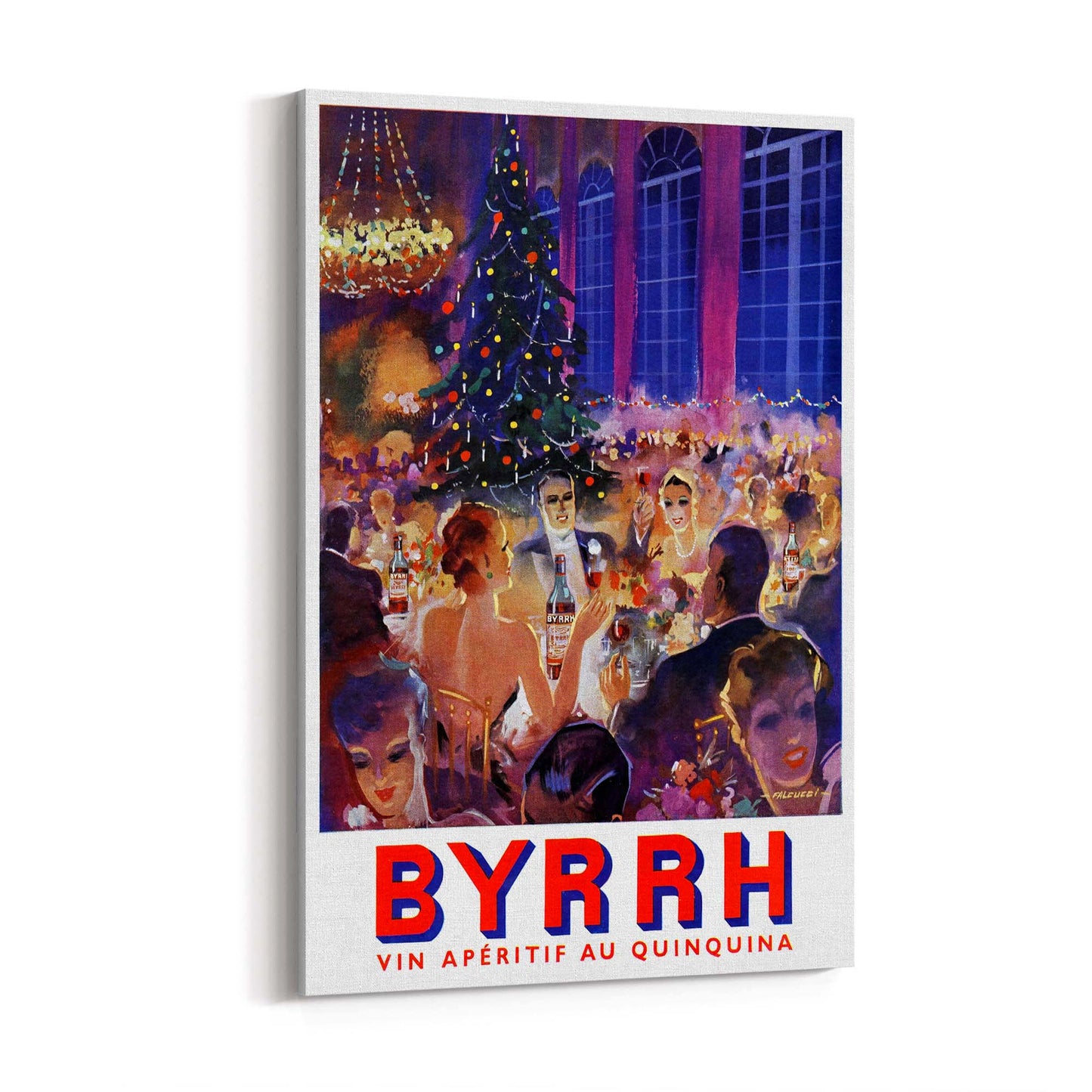 Festive Byrrh Vintage Drinks Advert Wall Art - The Affordable Art Company