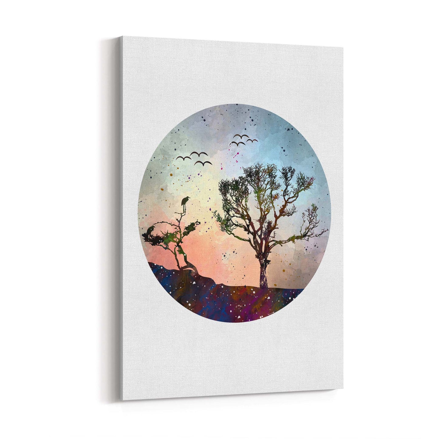 Scandi Circle Landscape Kitchen Minimal Wall Art #3 - The Affordable Art Company