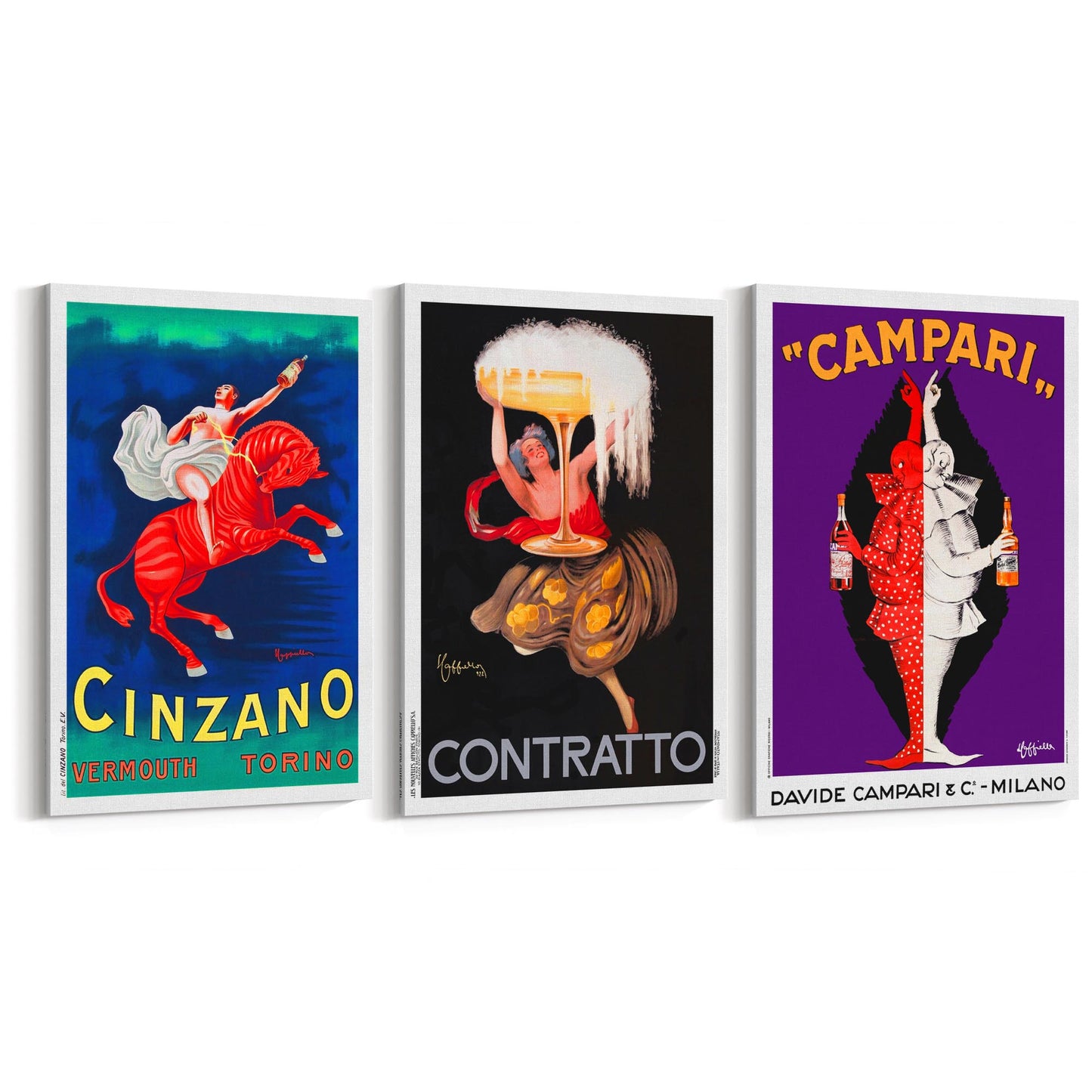 Set of Italian Vintage Cafe Restaurant Drink Wall Art - The Affordable Art Company