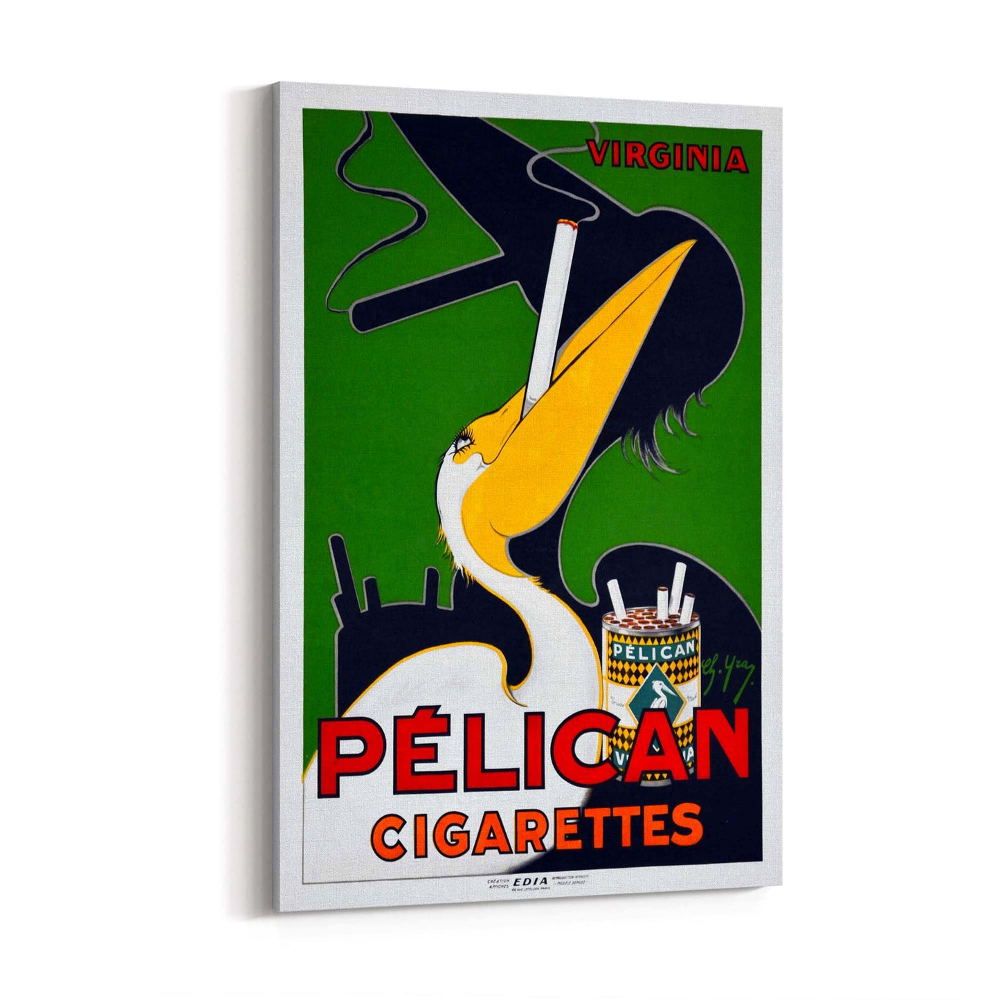 Pelican Cigarettes Vintage Advert Wall Art - The Affordable Art Company