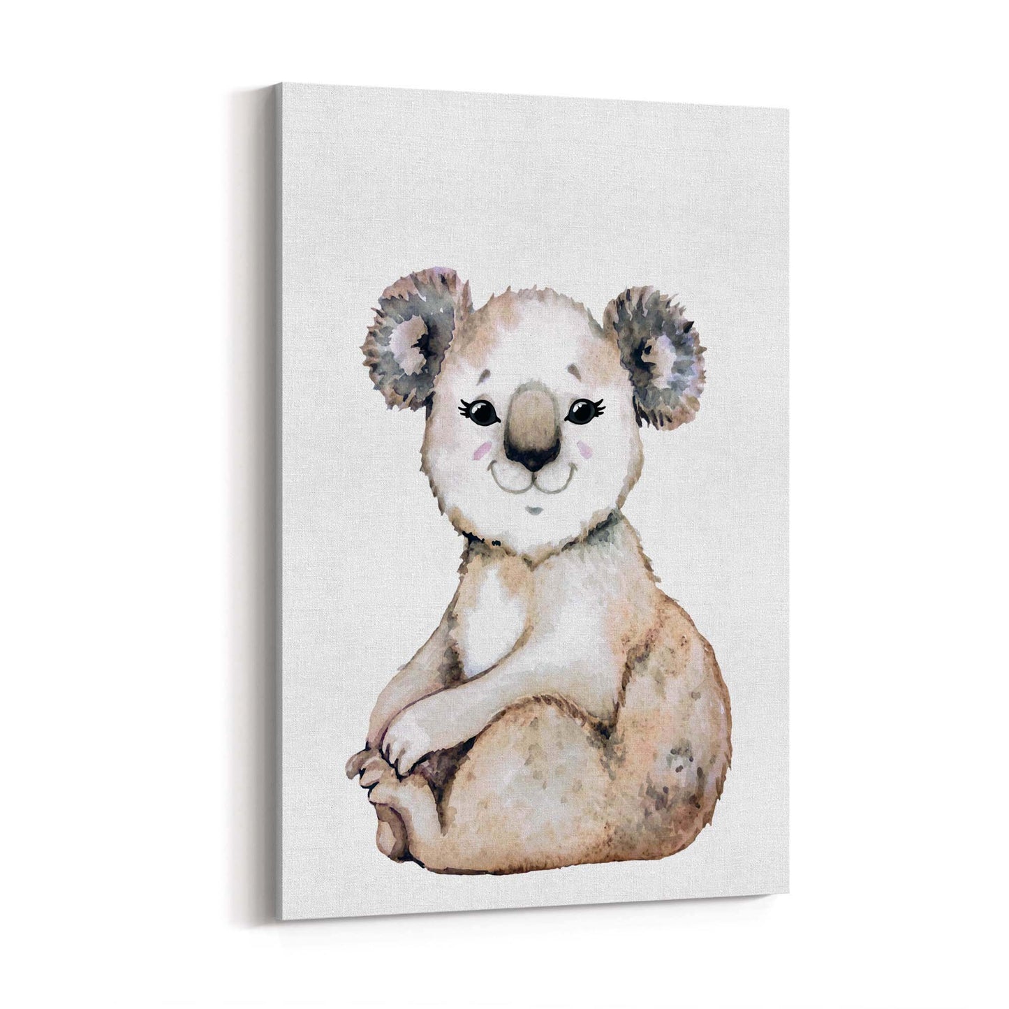 Cartoon Koala Cute Nursery Baby Animal Wall Art - The Affordable Art Company