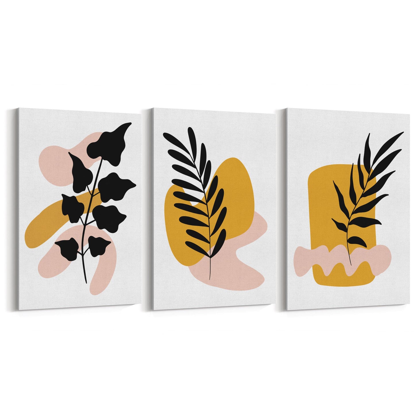 Set of Abstract Minimal Floral Drawings Wall Art - The Affordable Art Company