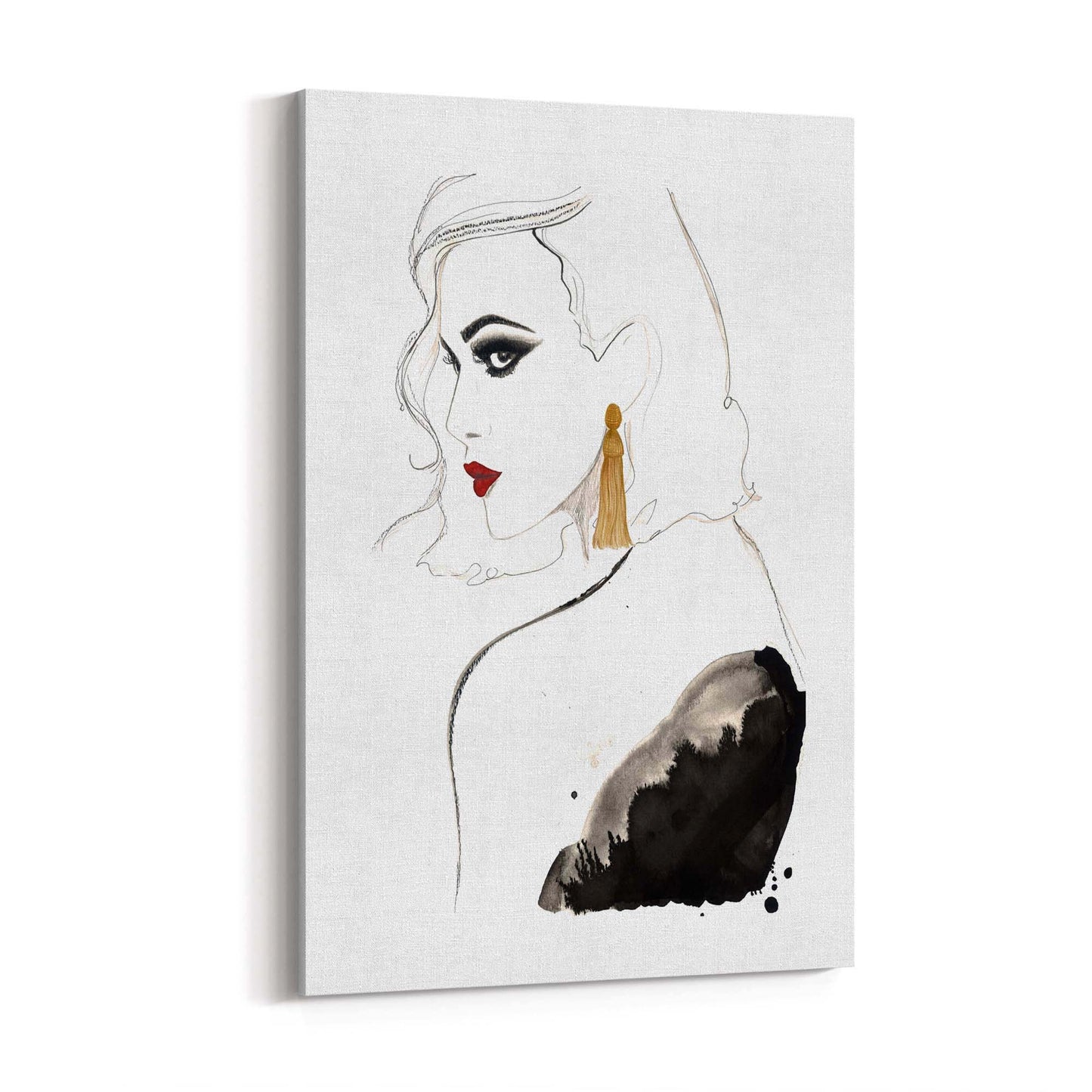 "Girl Alone" Minimal Fashion Model Wall Art - The Affordable Art Company