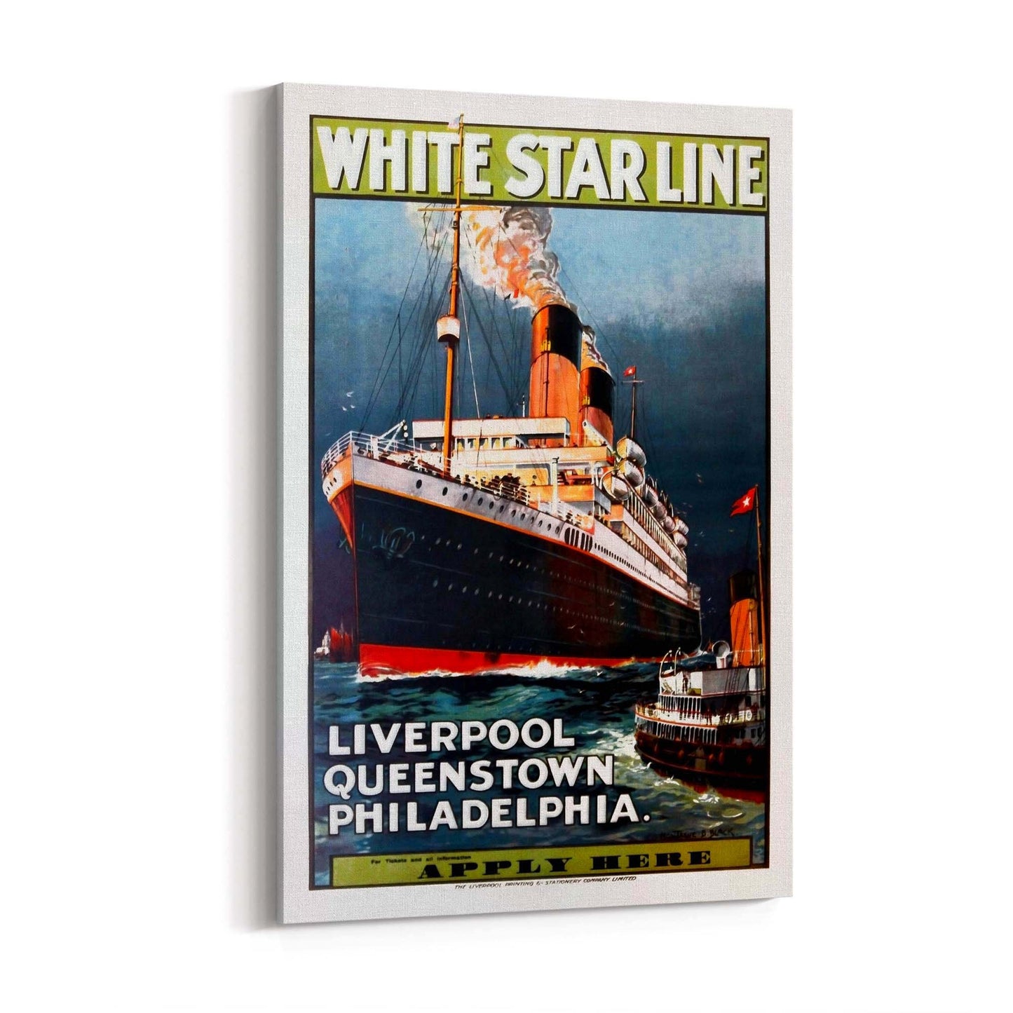 White Star Line Vintage Shipping Advert Wall Art #1 - The Affordable Art Company