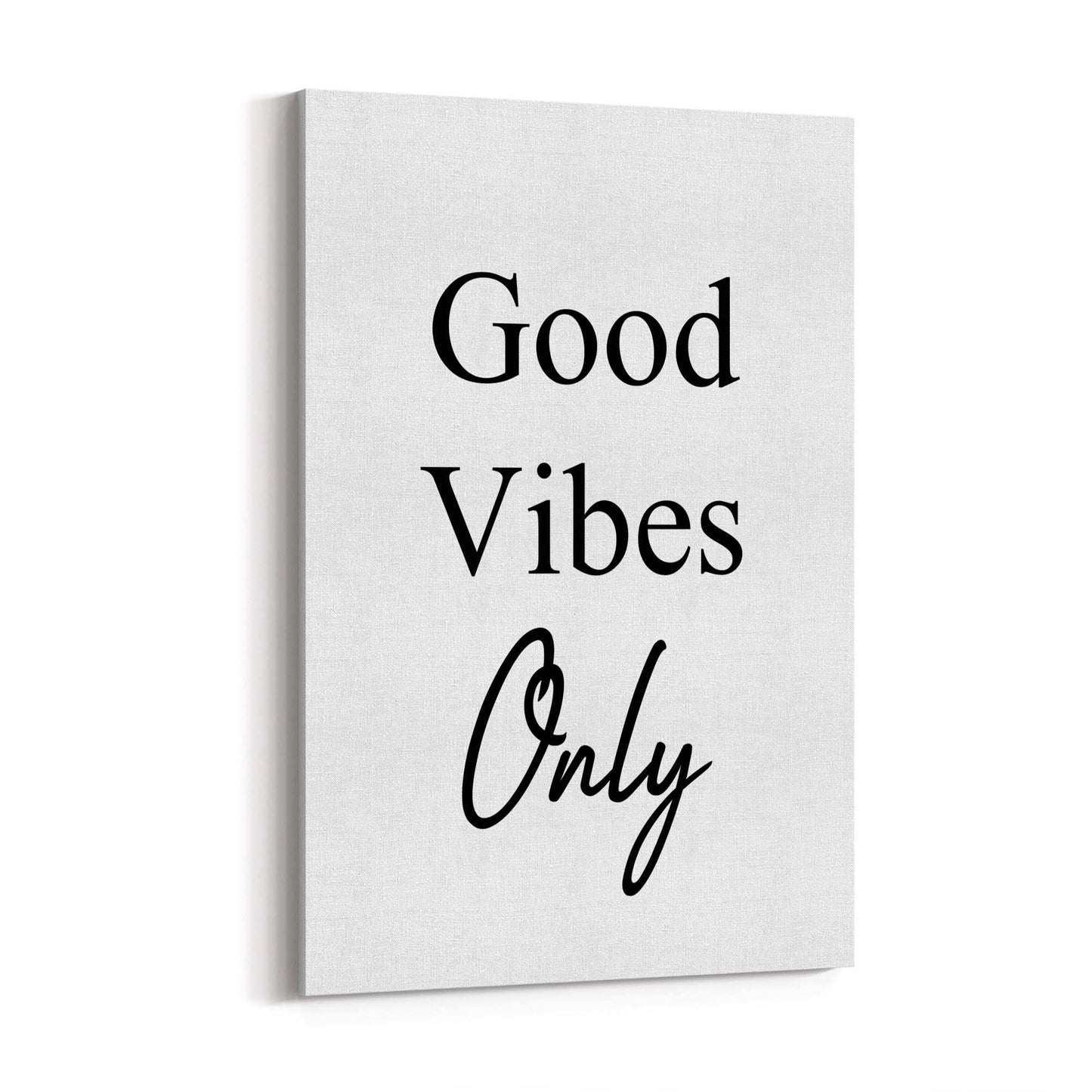 "Good Vibes" Fashion Quote Bedroom Wall Art - The Affordable Art Company