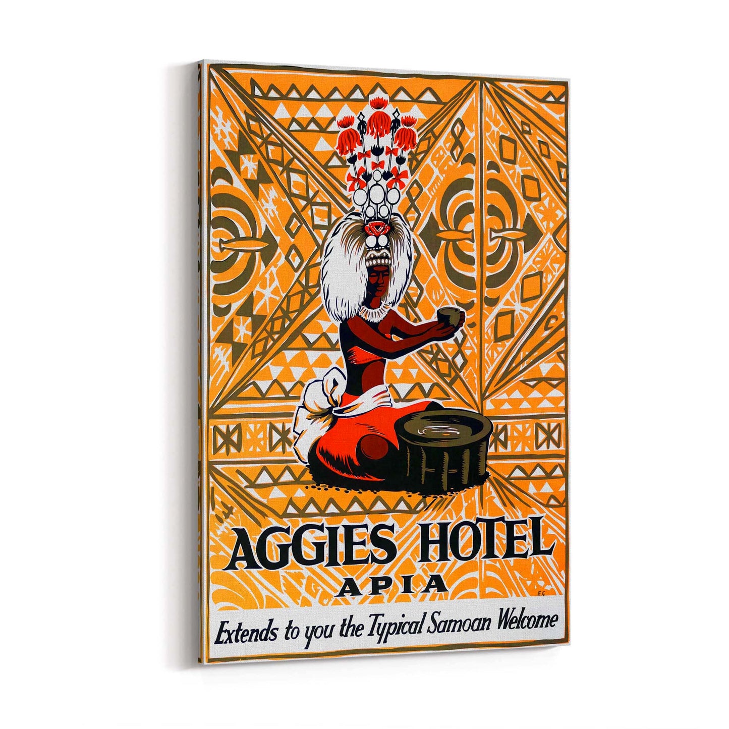Apia Samoa Vintage Travel Advert Wall Art - The Affordable Art Company